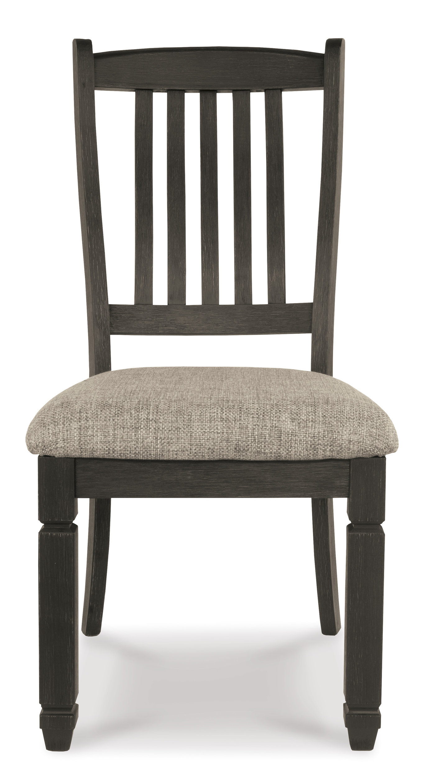 Tyler Creek Slat-Back Dining Side Chair | Black & Grayish-Brown