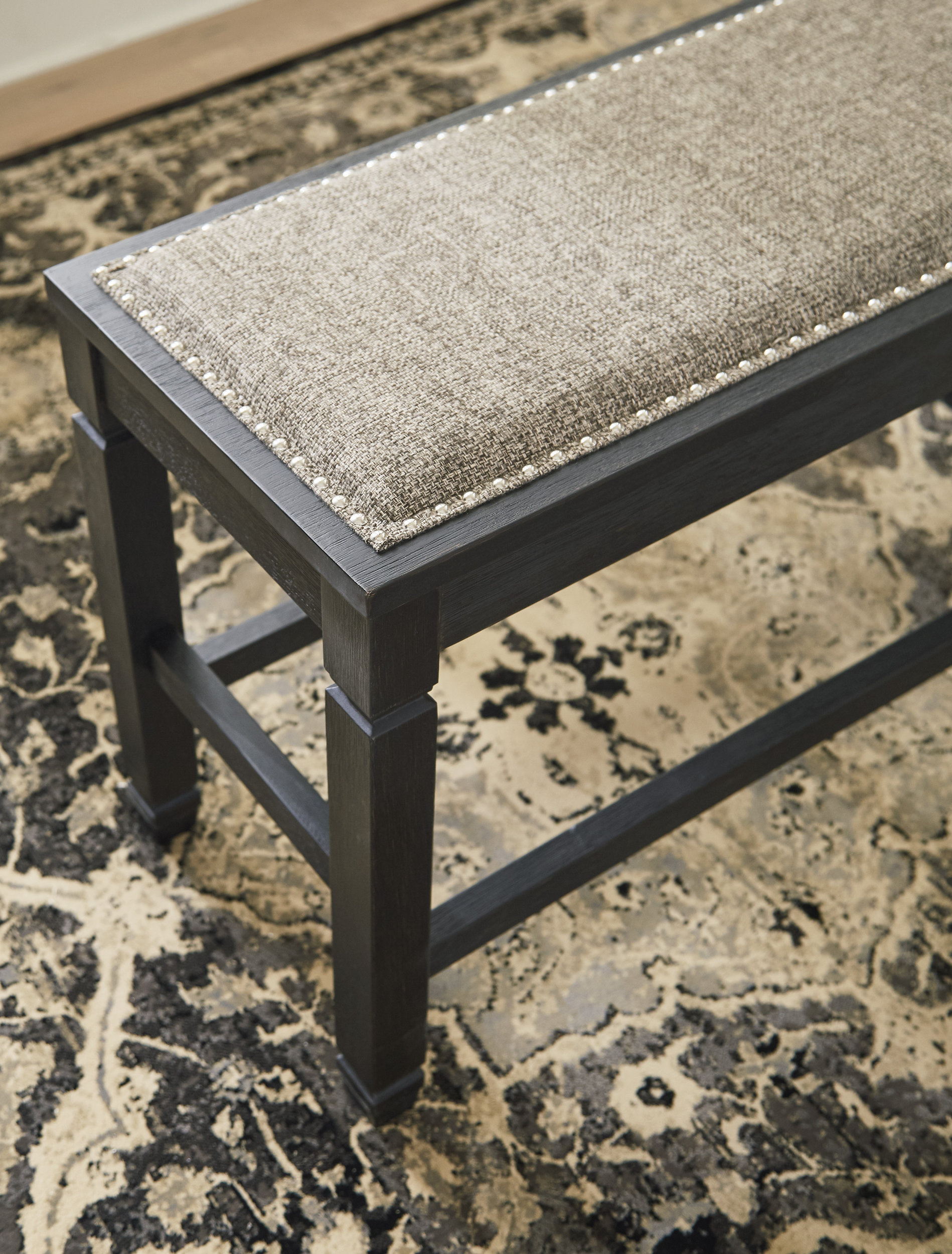 Tyler Creek Double Counter Bench - Rustic Upholstered | Sohomod