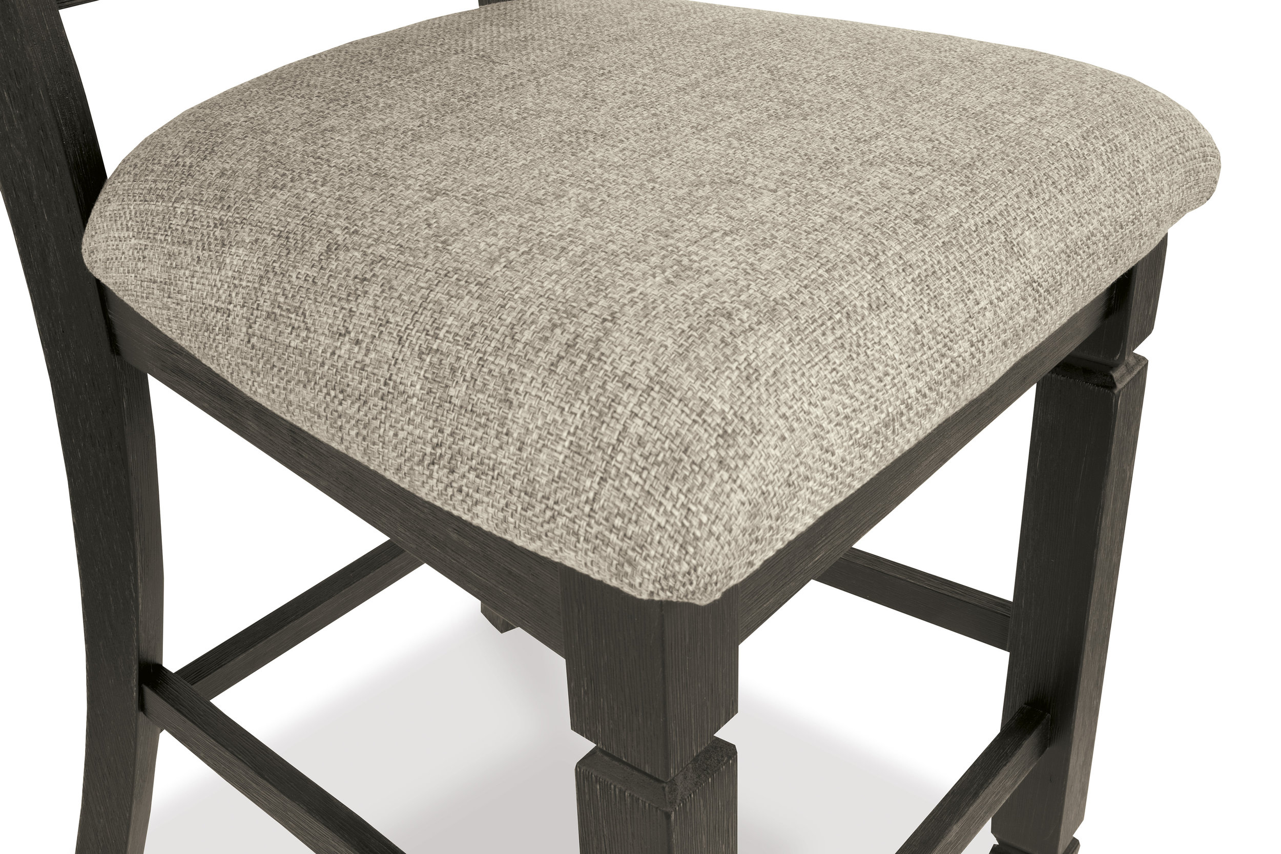 Tyler Creek Wood Barstool - Black & Gray High Back | Sohomod