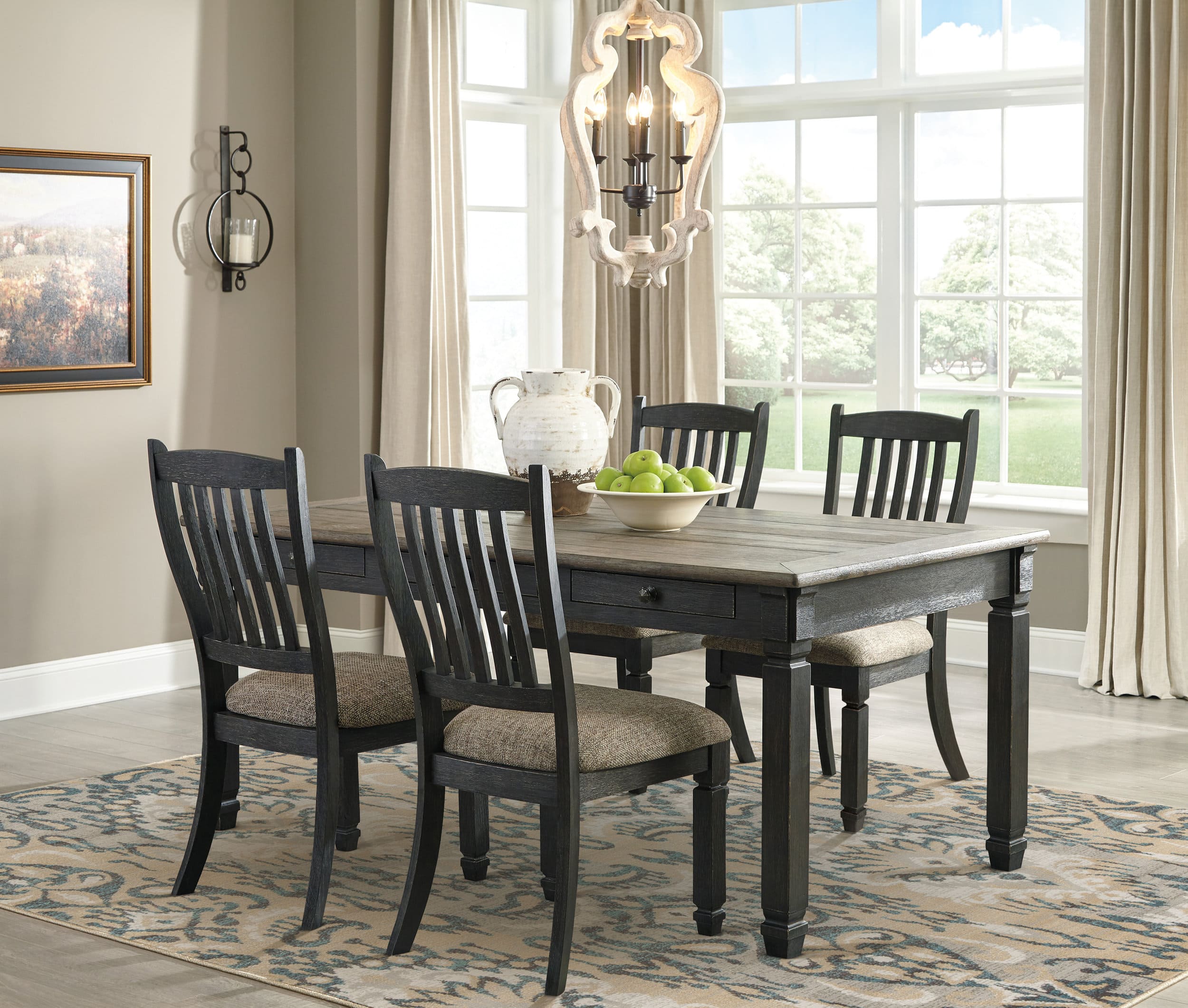 Tyler Creek Rectangular Wood Dining Table with Storage | Sohomod