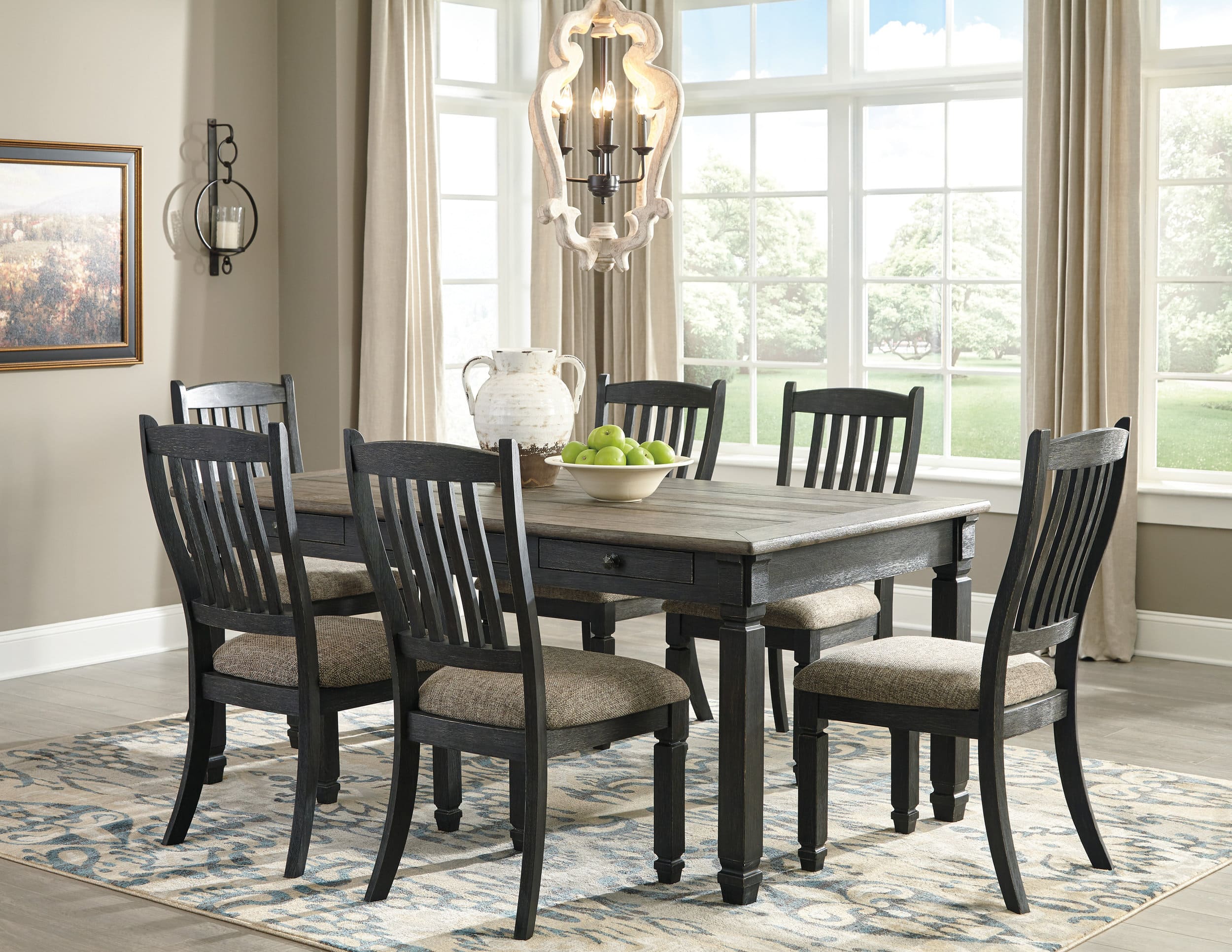 Tyler Creek Rectangular Wood Dining Table with Storage | Sohomod