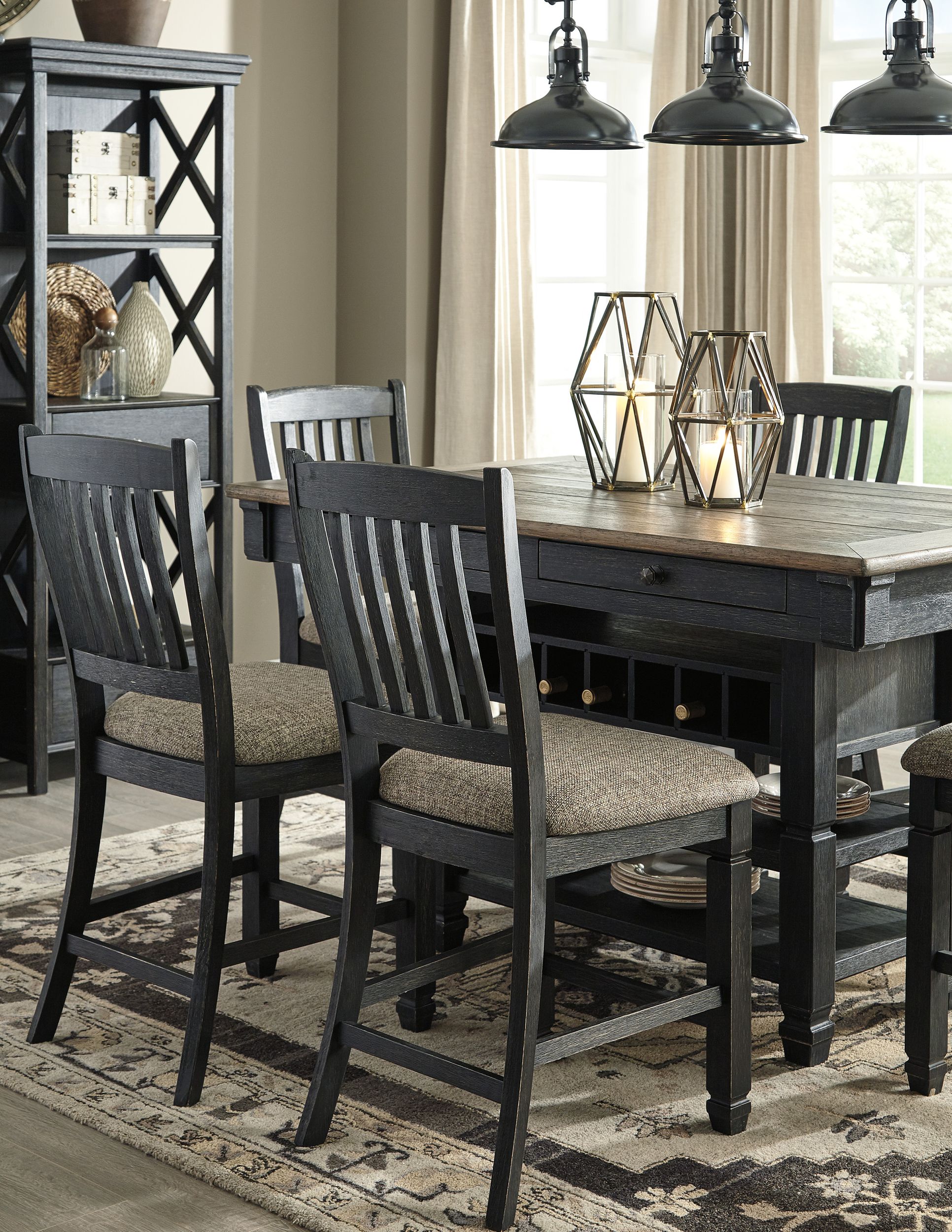 Tyler Creek Counter Height Dining Table with 4 Drawers