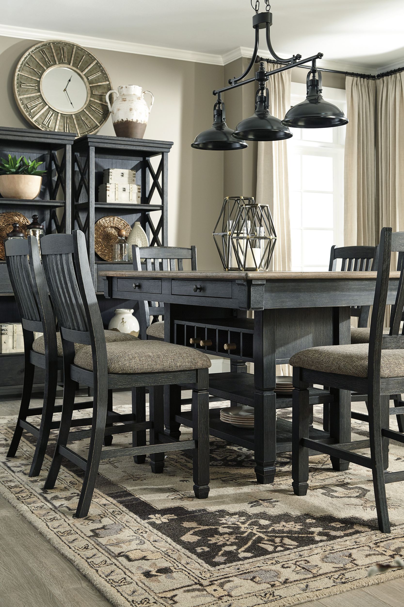 Tyler Creek Counter Height Dining Table with 4 Drawers