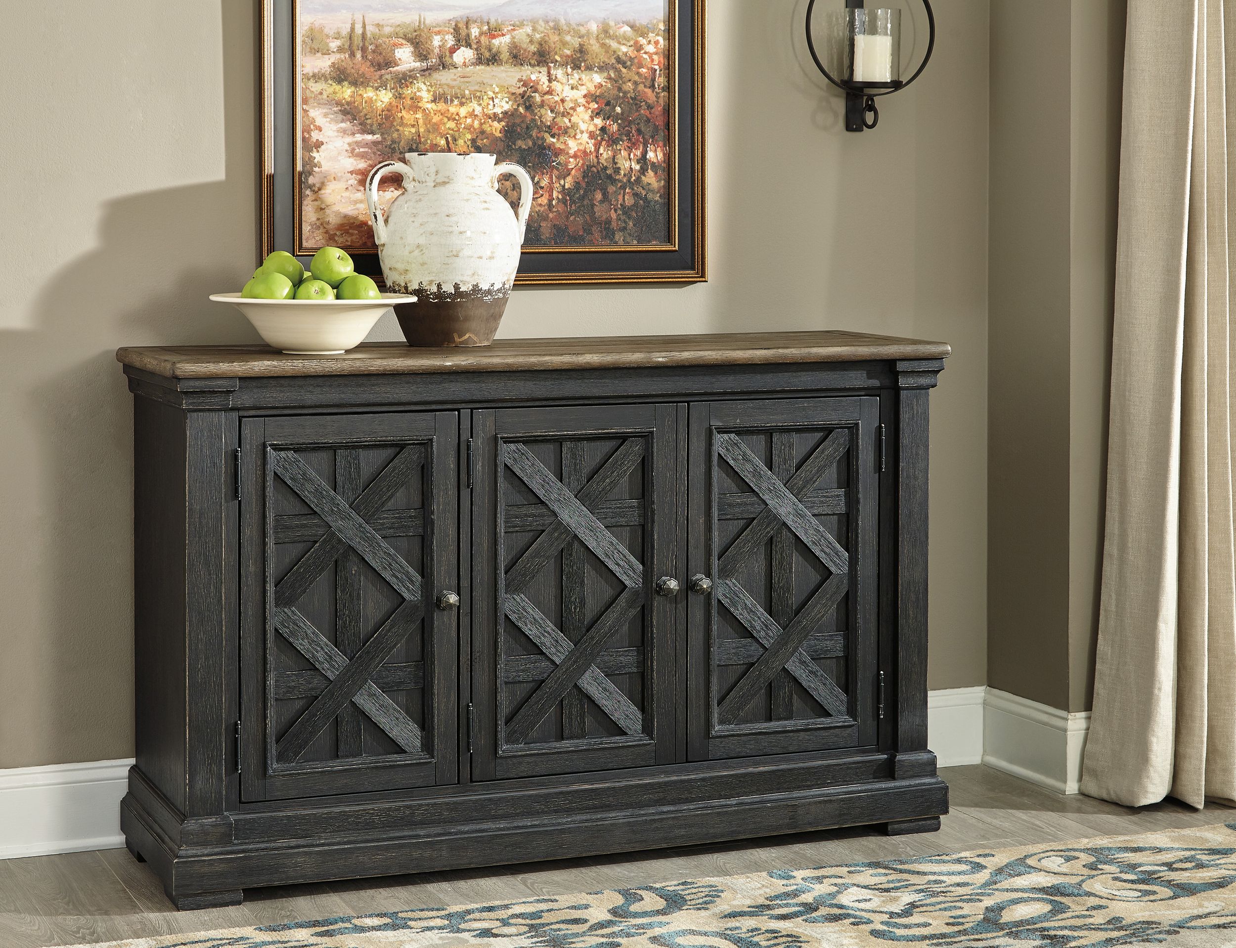 Tyler Creek Wood Dining Set - Black & Gray Two-Tone | Ashley