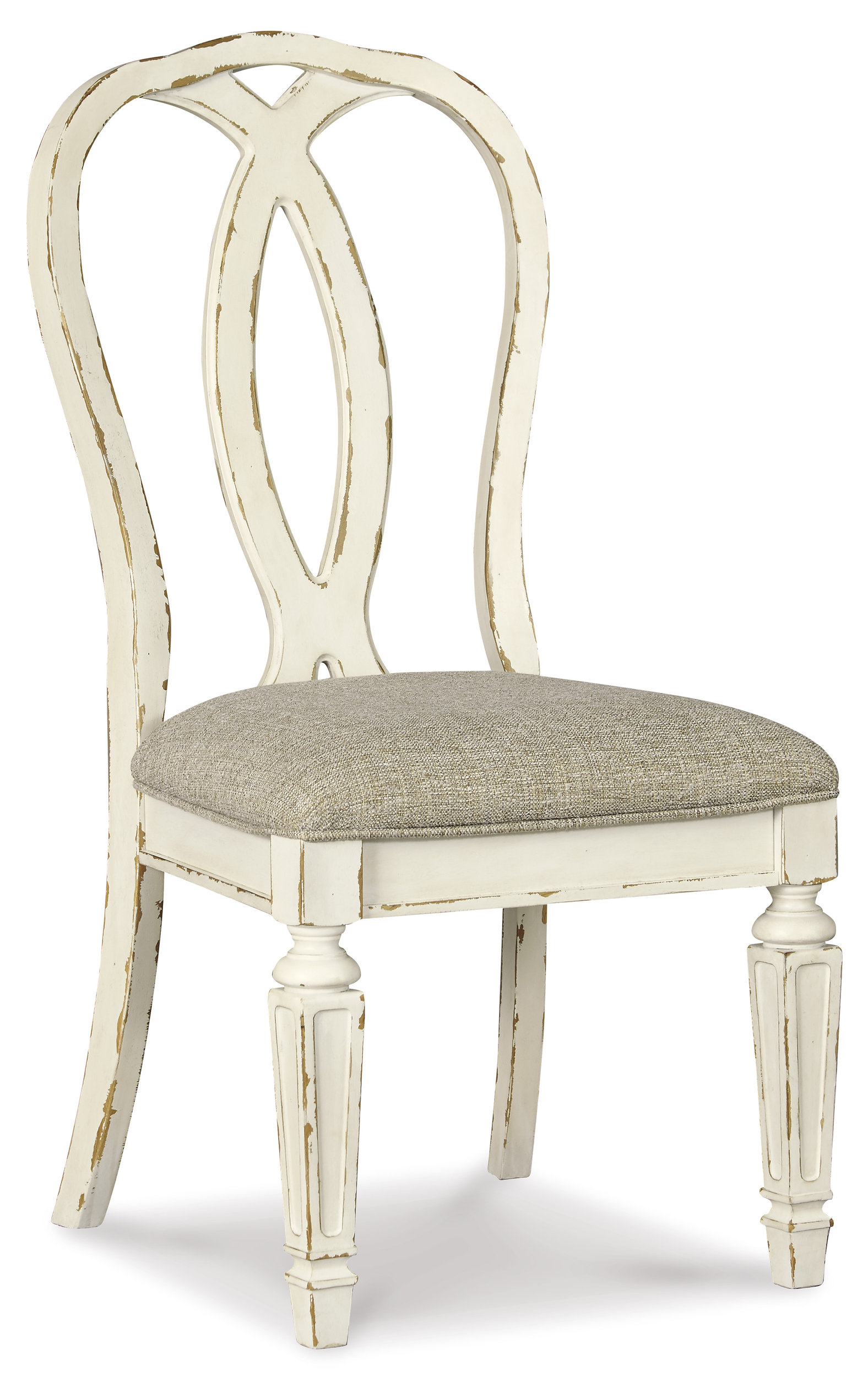 Realyn French Country Dining Side Chair | Chipped White Finish