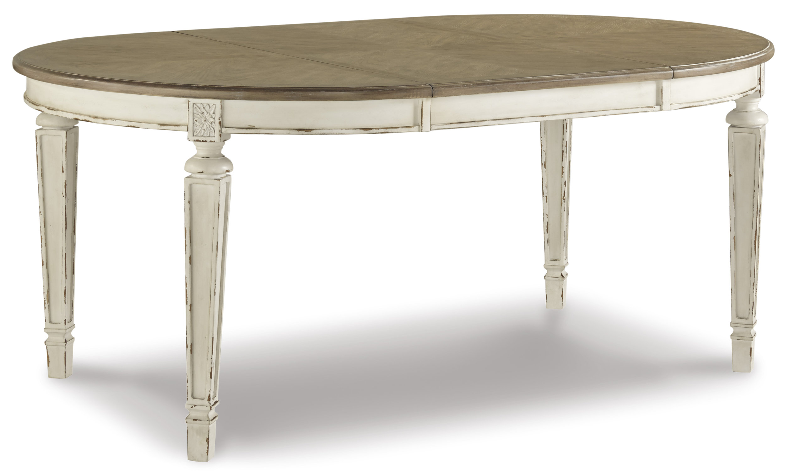 Realyn Oval Extendable Dining Set - Chipped White | Ashley