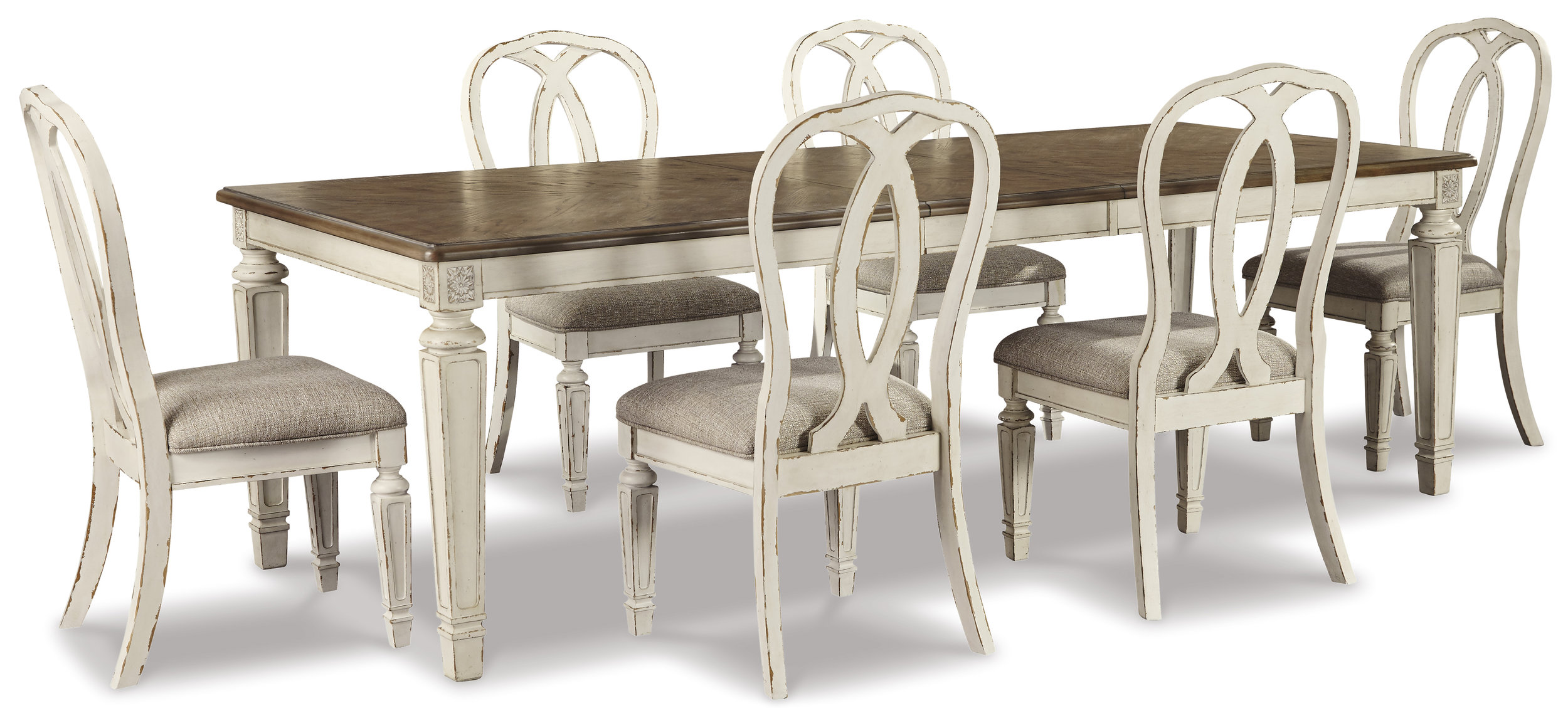 Realyn French Country Dining Side Chair | Chipped White Finish