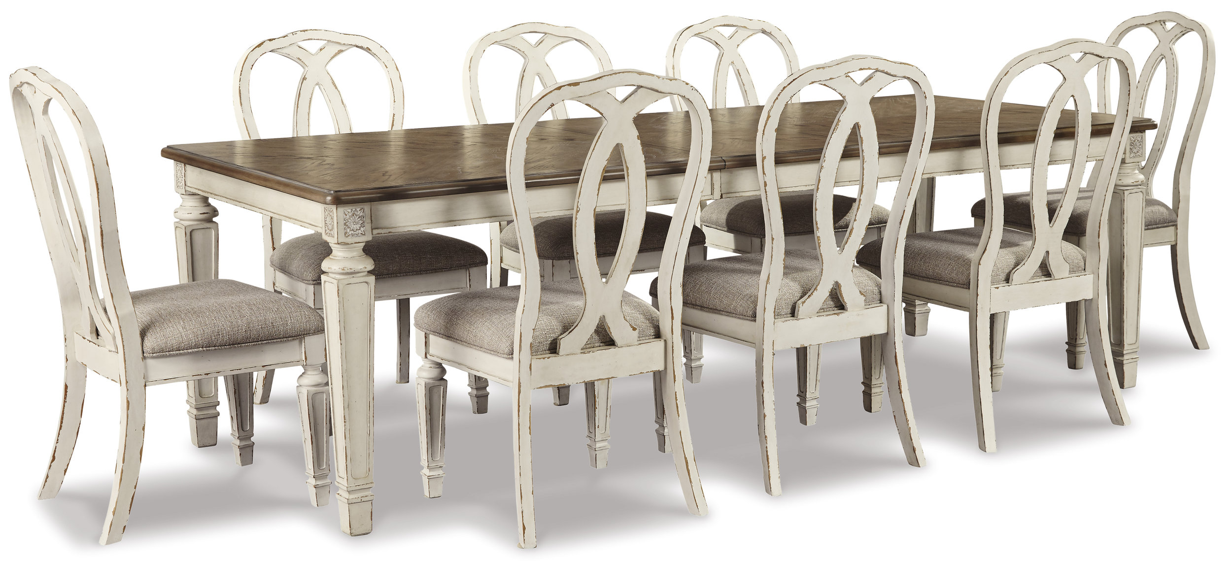 Realyn French Country Dining Side Chair | Chipped White Finish