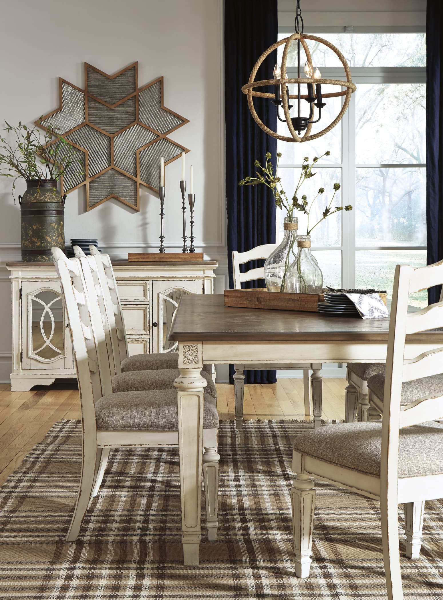 SM Realyn Polyester/Wood Dining Side Chair