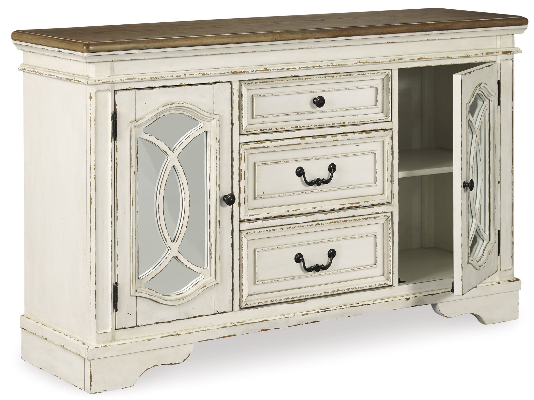 Realyn Wood Server w/2 Doors & 3 Drawers