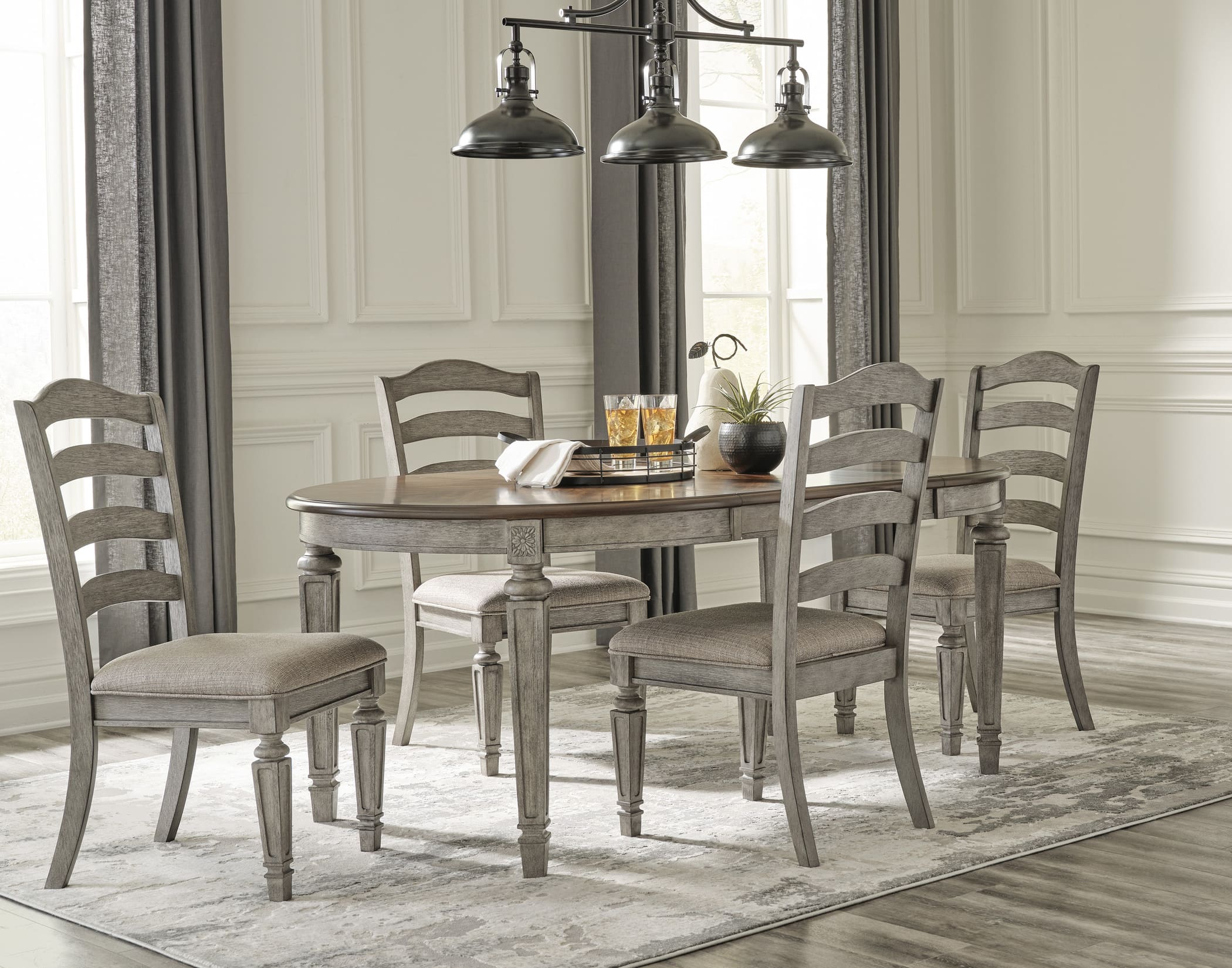 SM Lodenbay Wood Oval Extendable Dining Table
