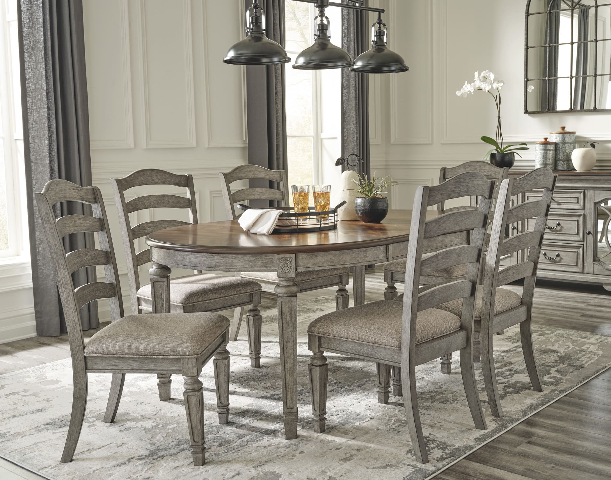SM Lodenbay Wood Oval Extendable Dining Table
