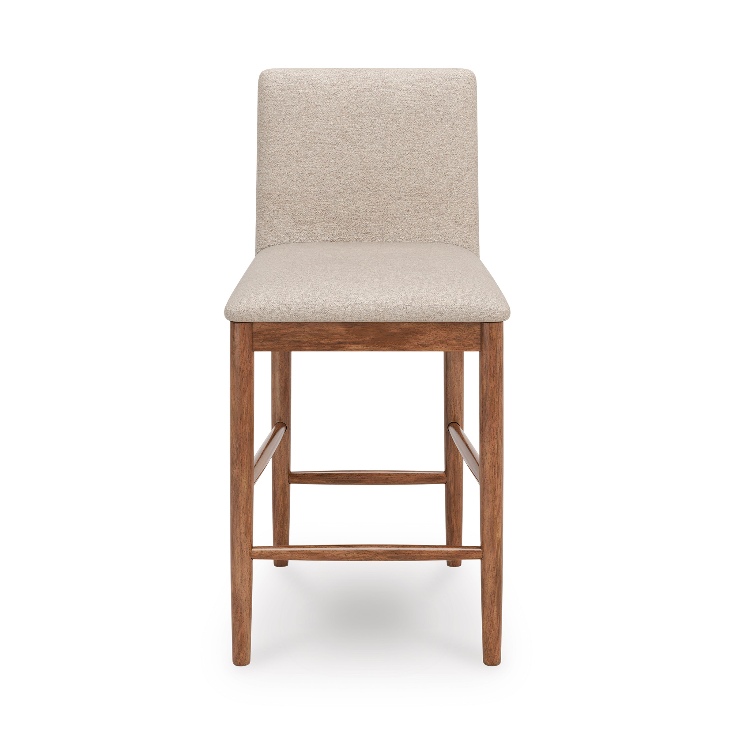 Isanti Wood Barstool - Cross-Back Upholstered Bar Stool | Sohomod