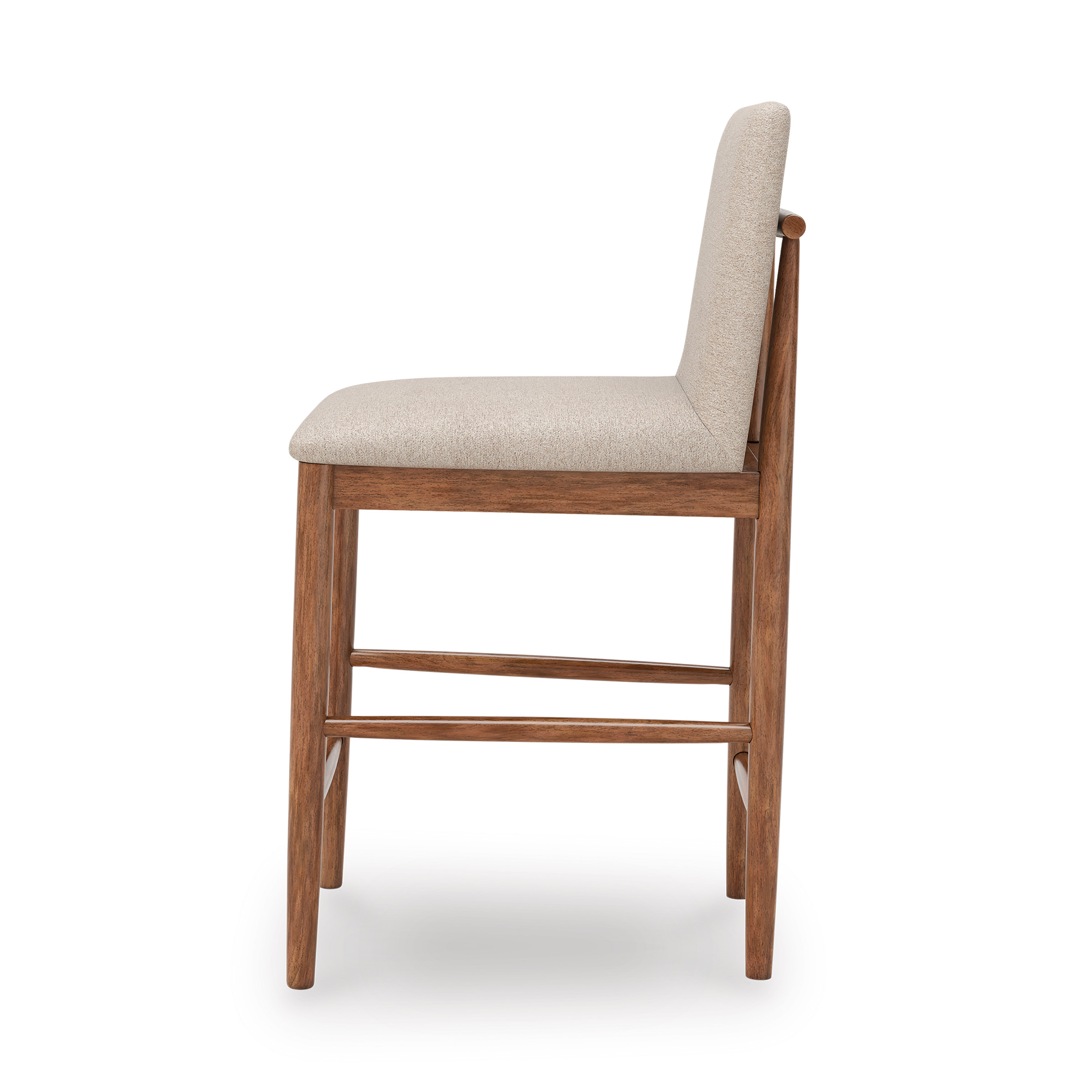Isanti Wood Barstool - Cross-Back Upholstered Bar Stool | Sohomod