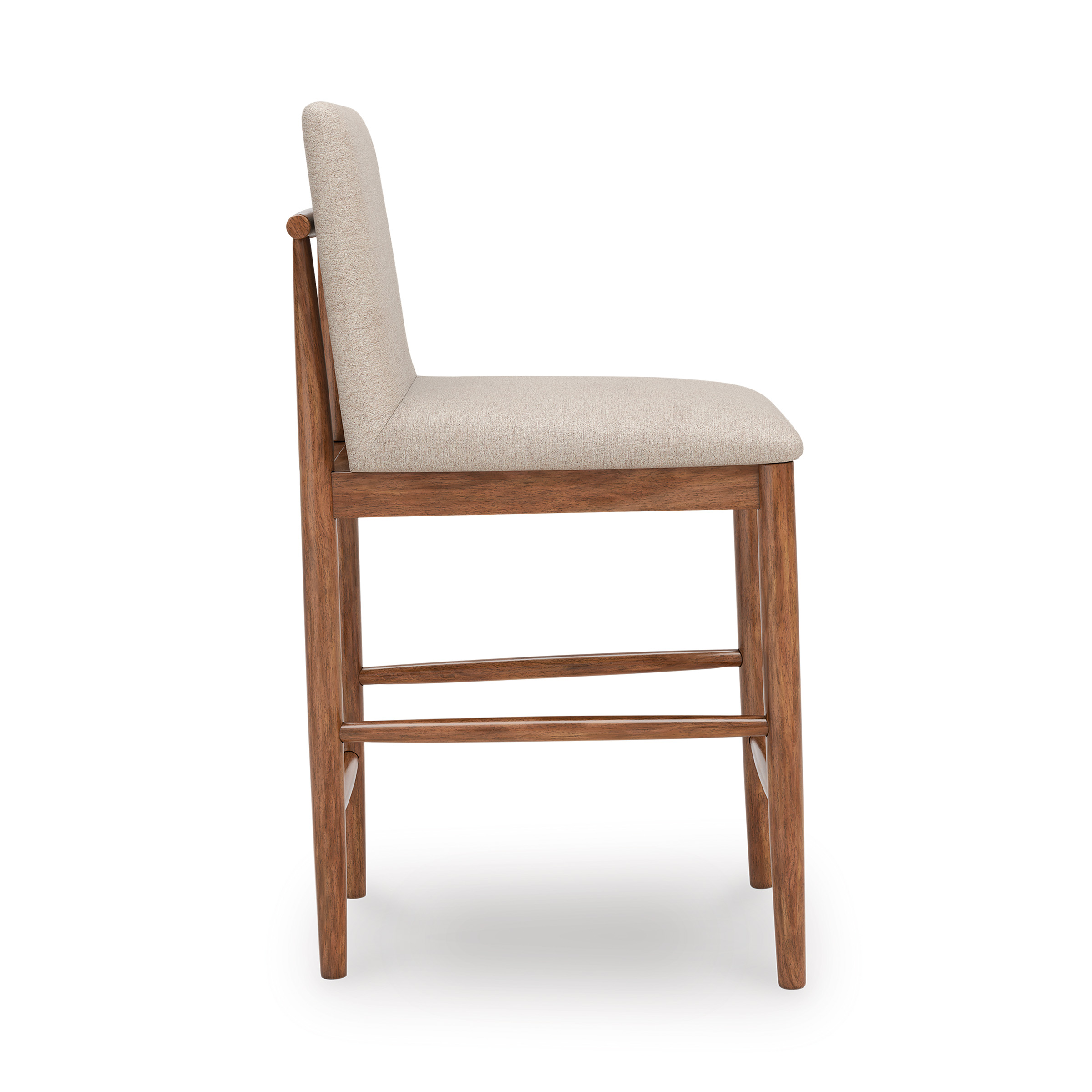 Isanti Wood Barstool - Cross-Back Upholstered Bar Stool | Sohomod