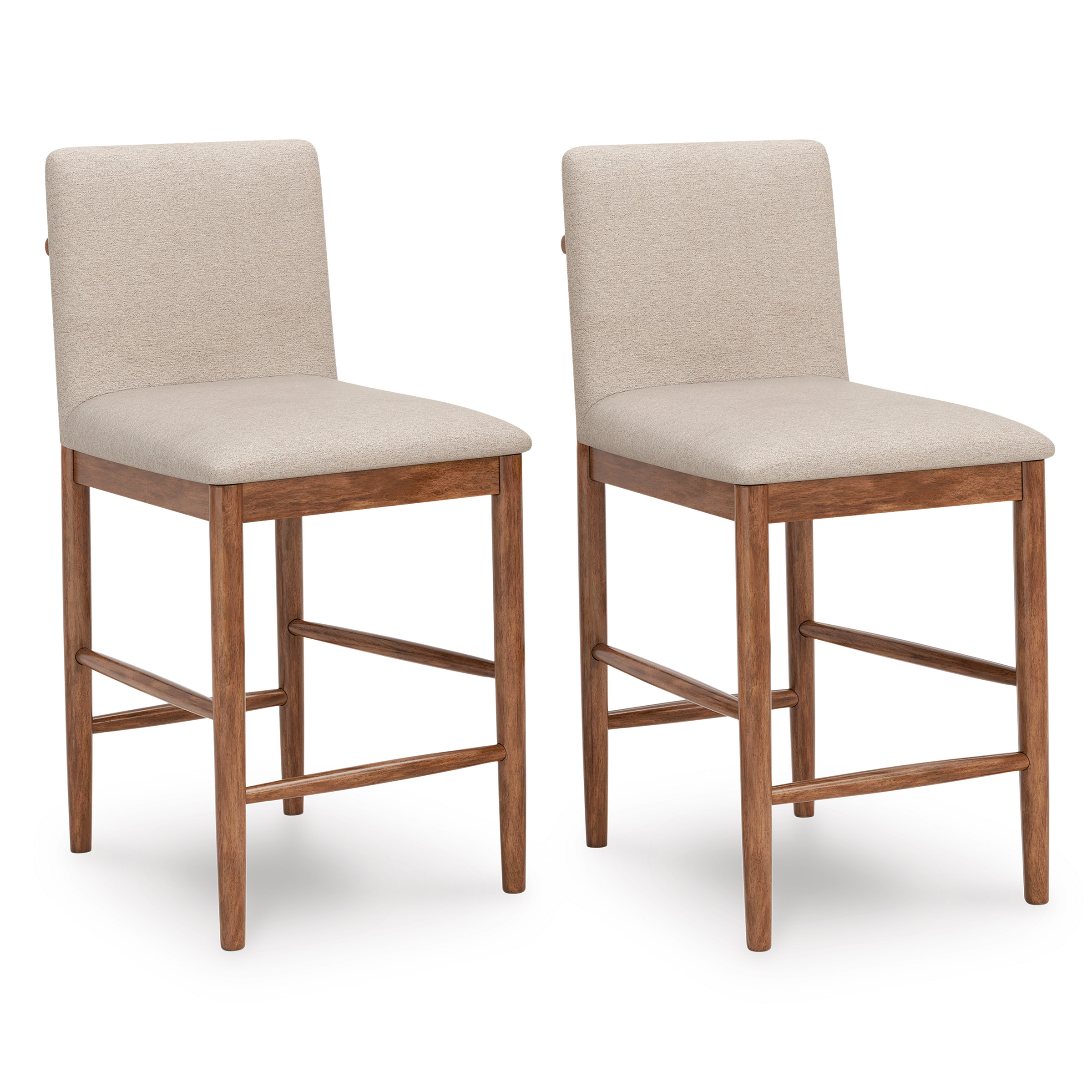 Isanti Wood Barstool - Cross-Back Upholstered Bar Stool | Sohomod