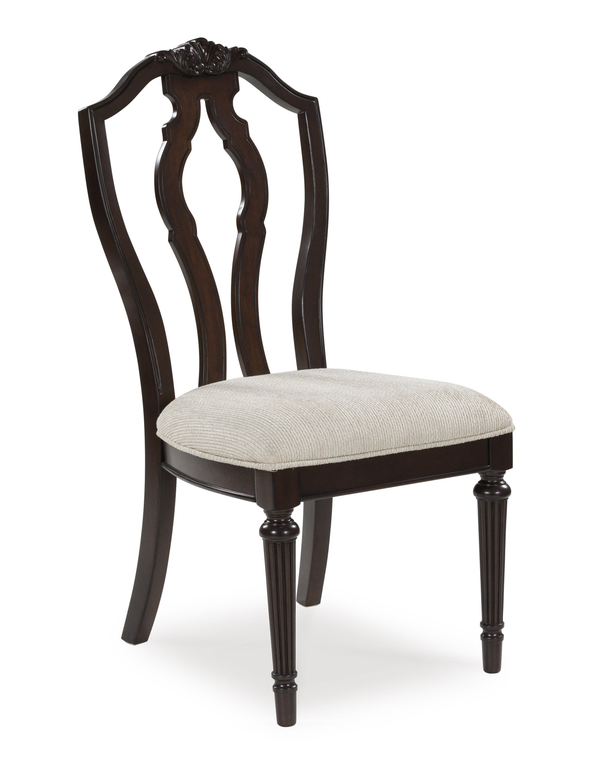 Lavinton Traditional Upholstered Dining Side Chair | Cherry Brown