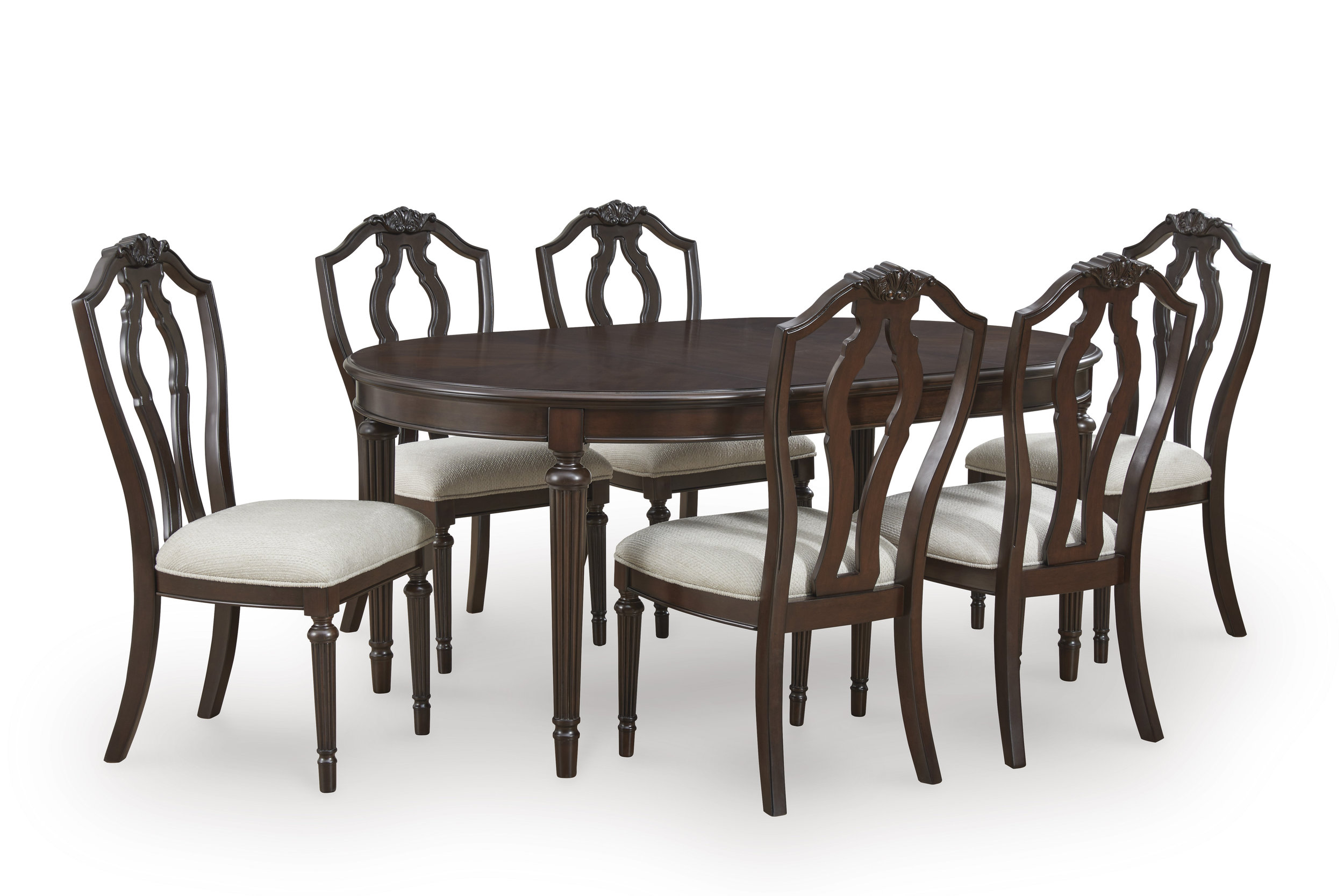 Lavinton Oval Extendable Dining Set - Brown | Ashley Furniture