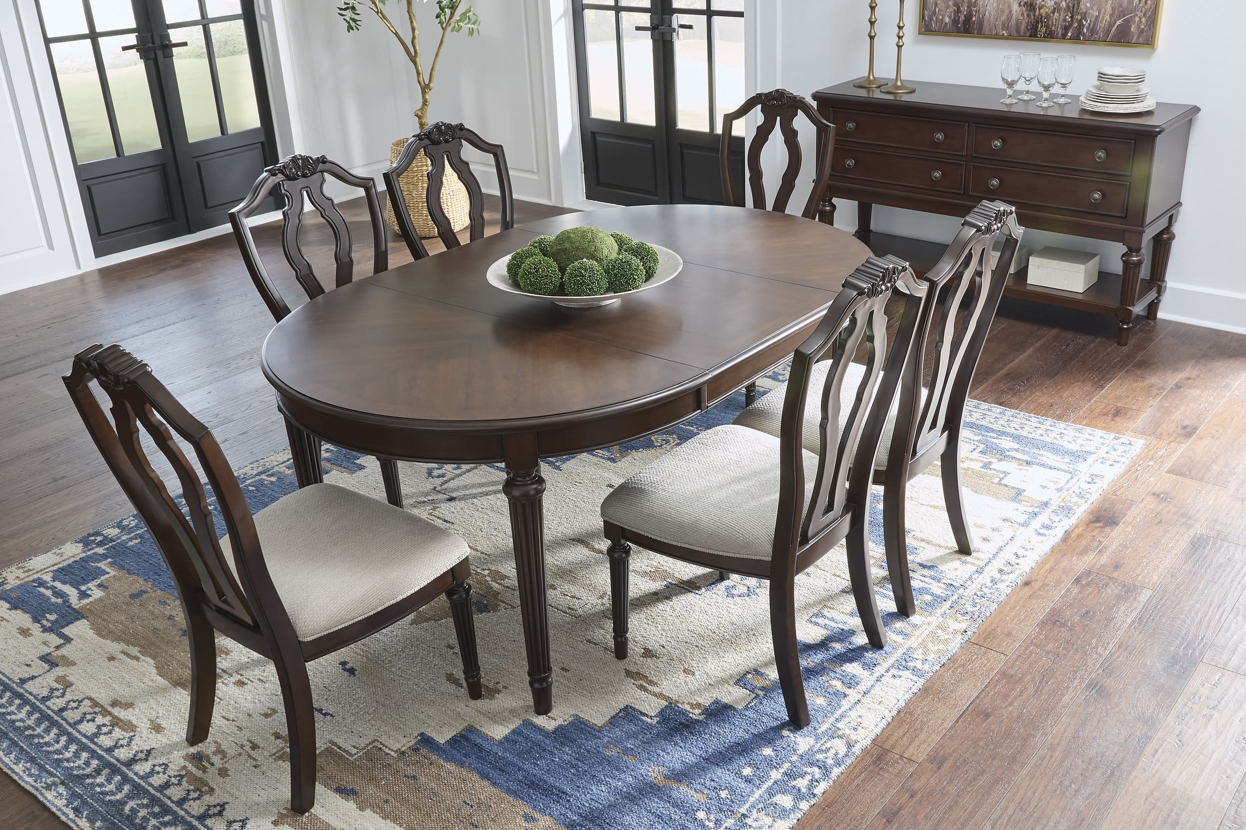 Lavinton Oval Extendable Dining Set - Brown | Ashley Furniture