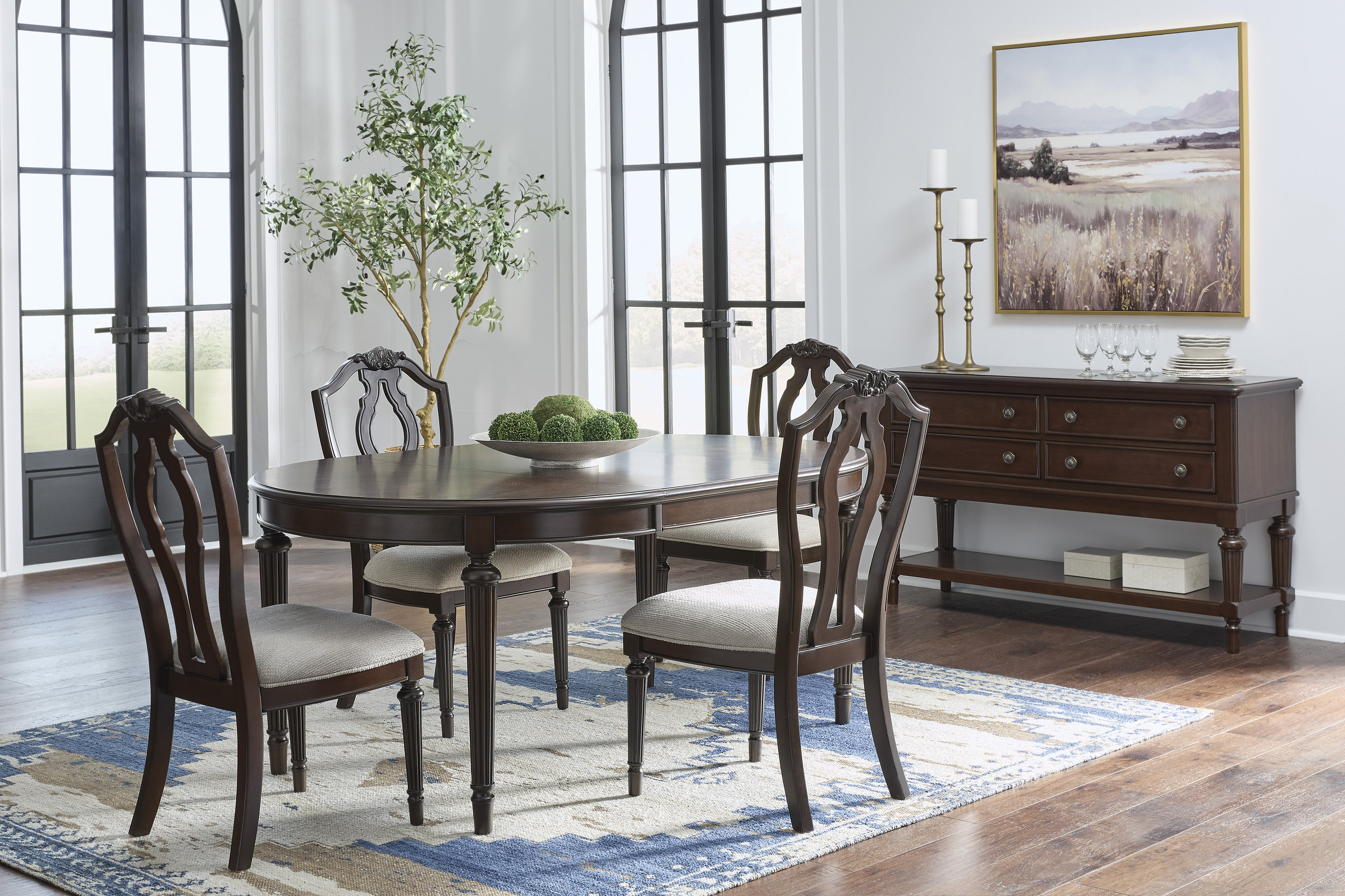 Lavinton Oval Wood Extendable Dining Table - Brown | Sohomod