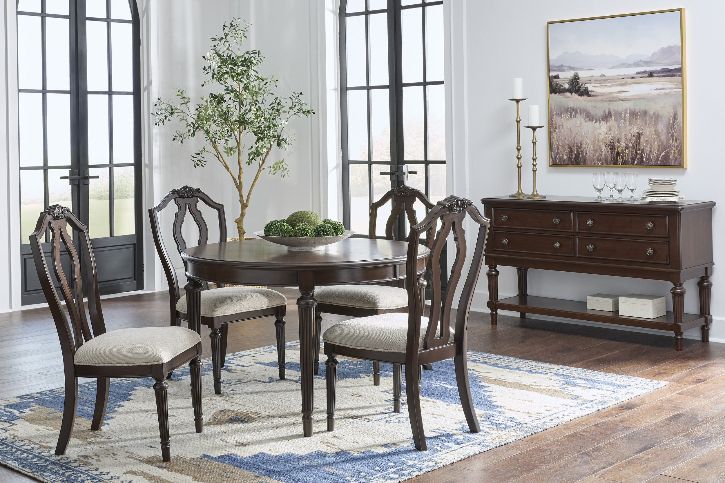 Lavinton Oval Wood Extendable Dining Table - Brown | Sohomod