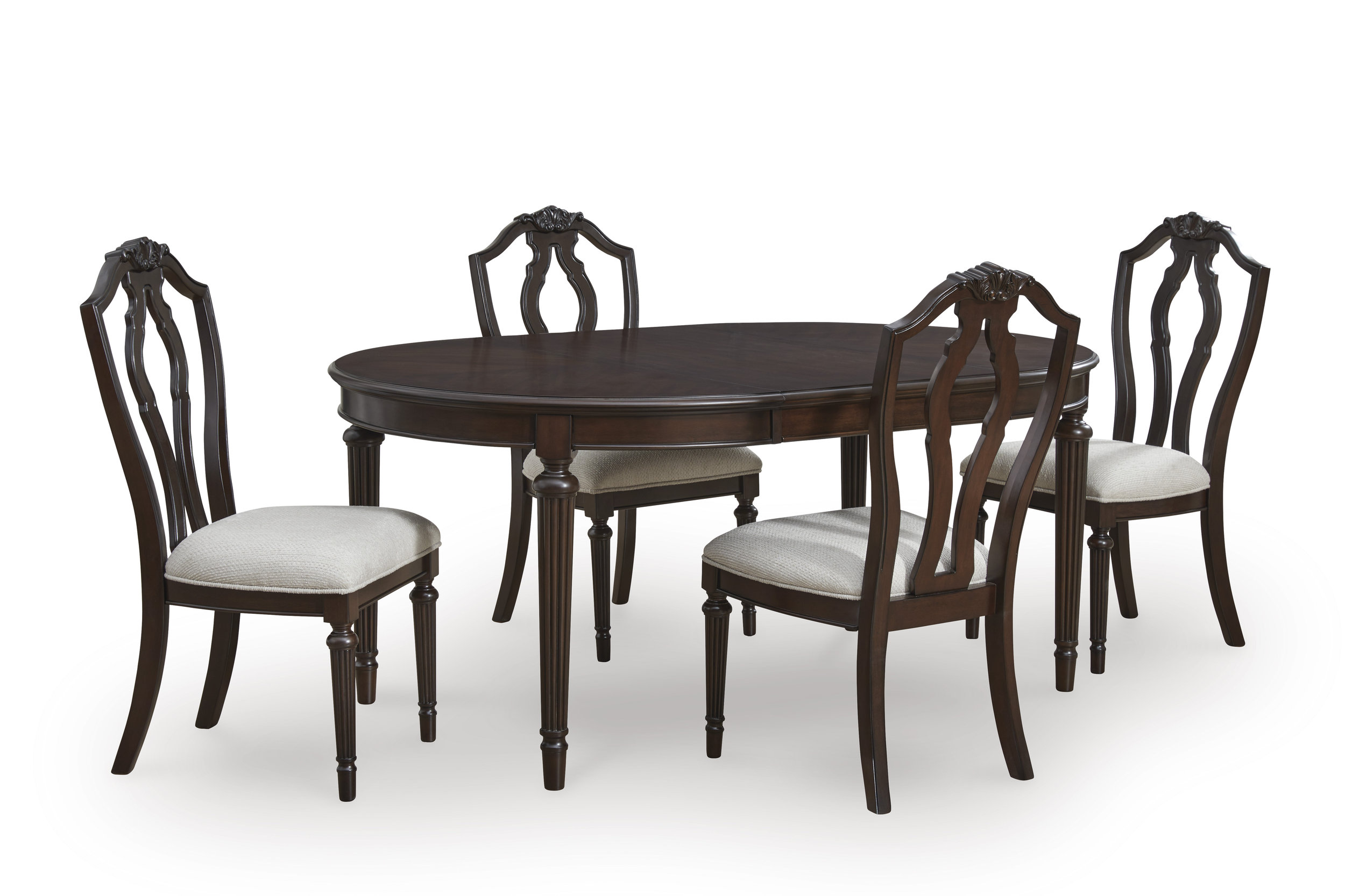 Lavinton Oval Wood Extendable Dining Table - Brown | Sohomod