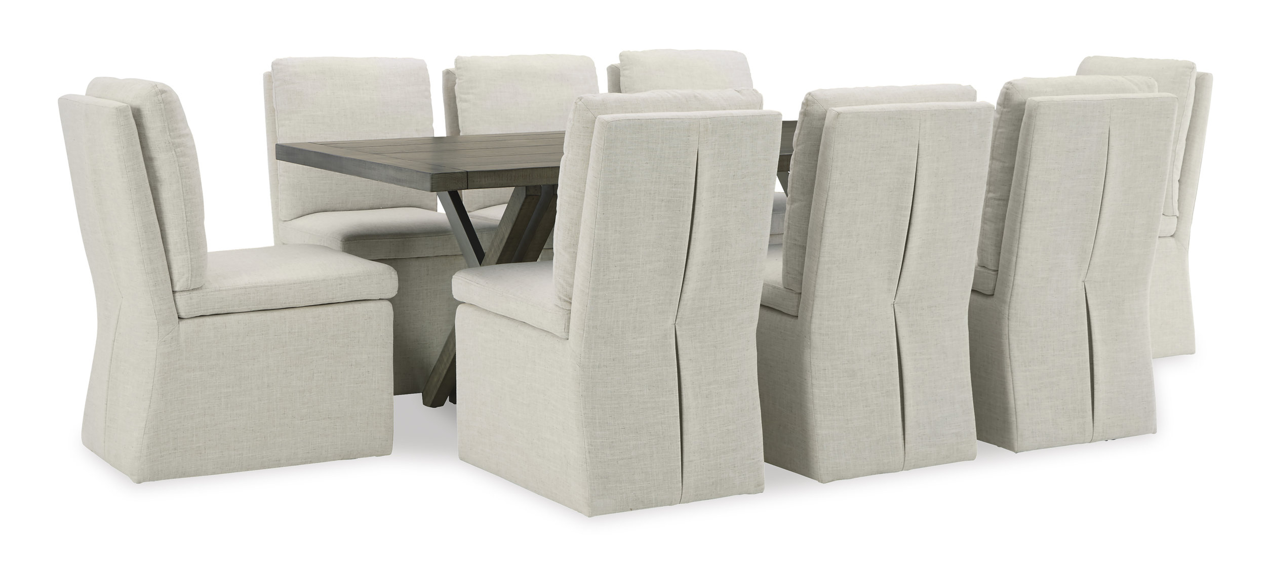 Krystanza Upholstered Dining Side Chair | Oatmeal Fabric