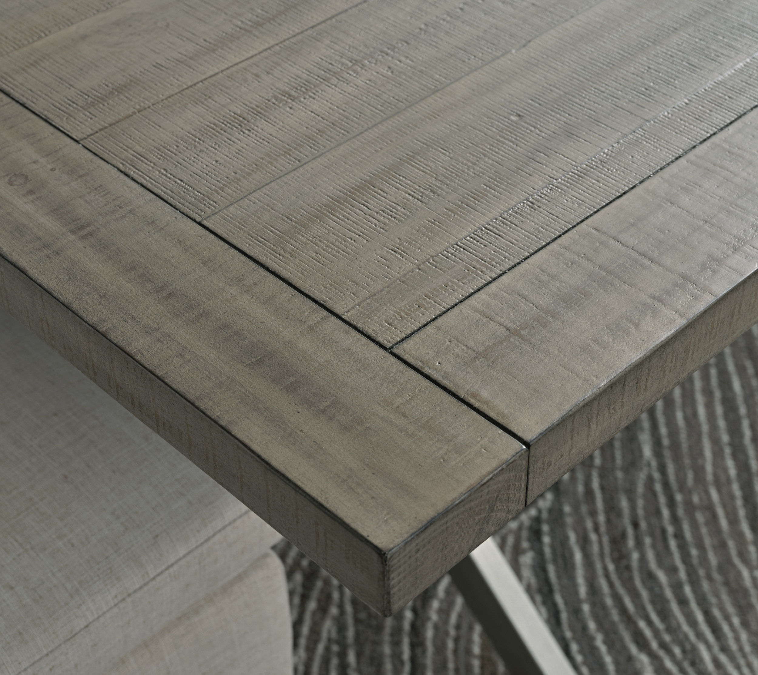 Krystanza Dining Set - Weathered Gray Trestle Base | Ashley