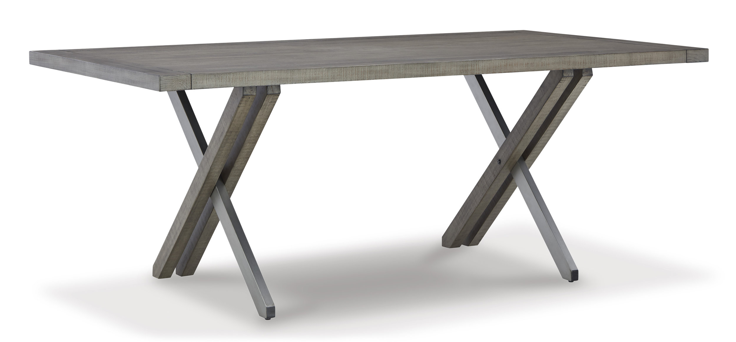 Krystanza Dining Set - Weathered Gray Trestle Base | Ashley