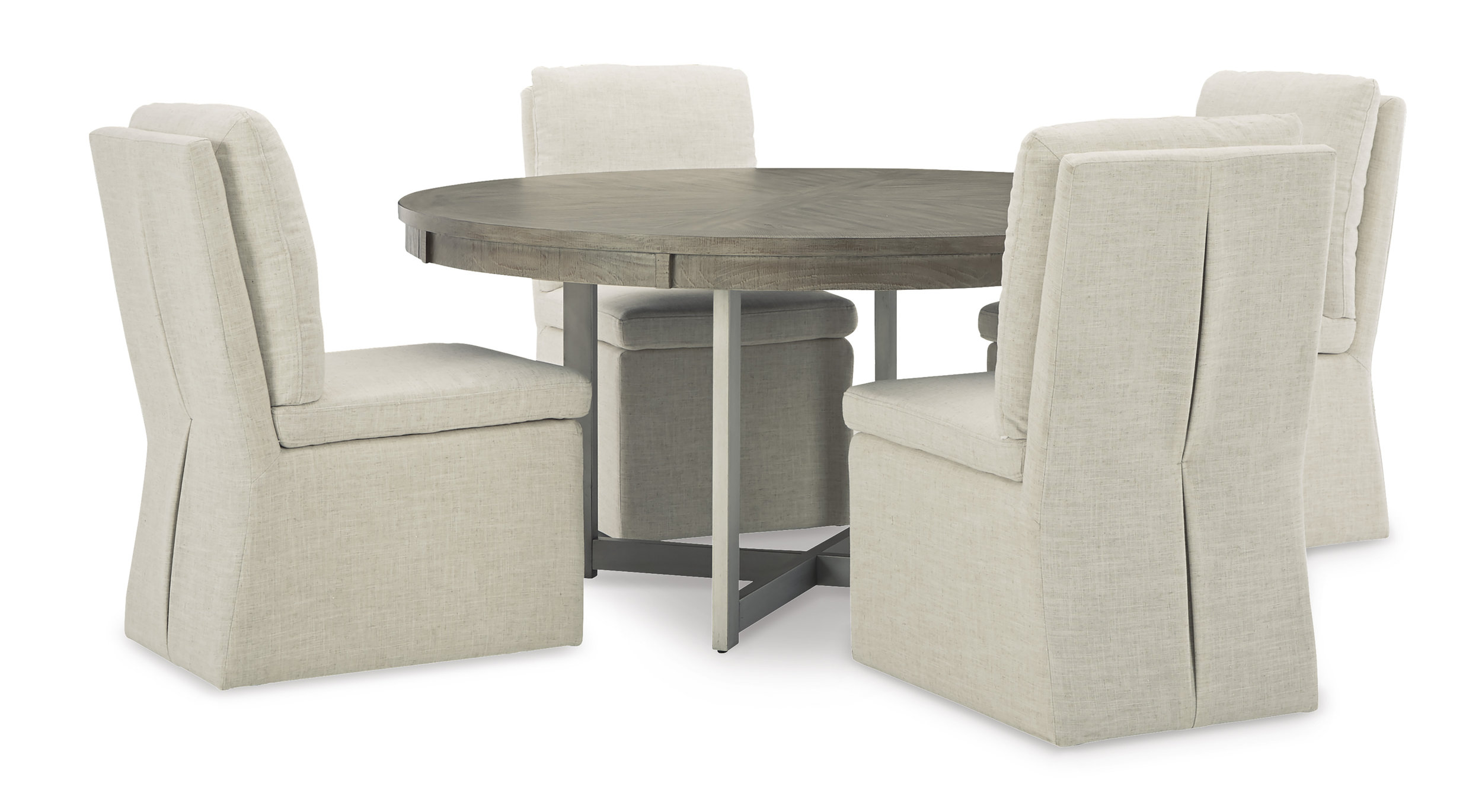 Krystanza Upholstered Dining Side Chair | Oatmeal Fabric