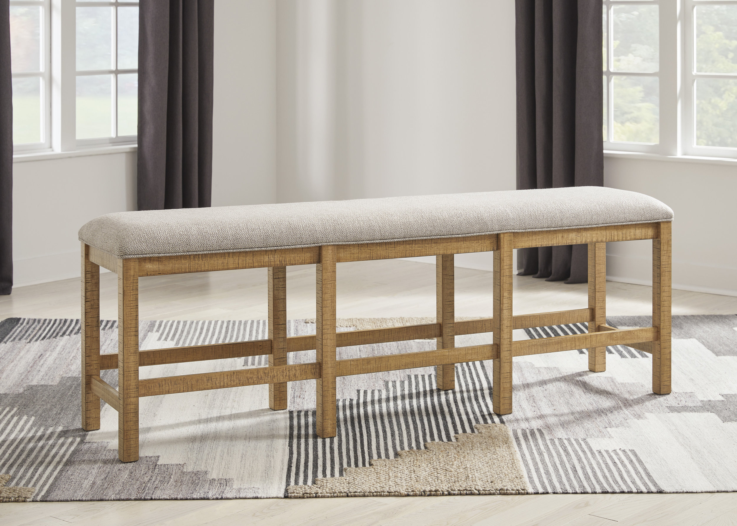 Havonplane XL Counter Height Bench - Upholstered Wood | Sohomod