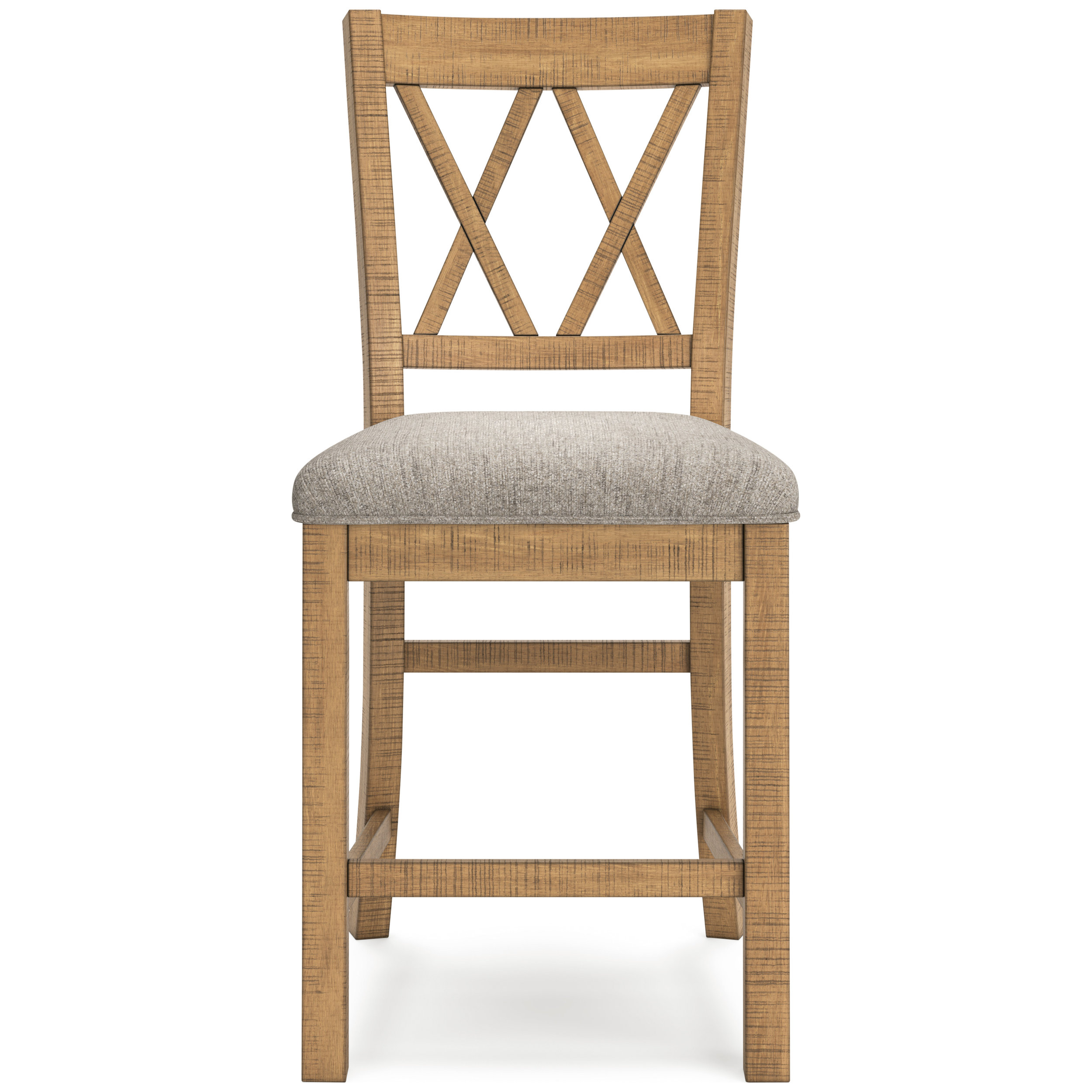 Havonplane Wood Barstool - Upholstered Bar Height | Sohomod