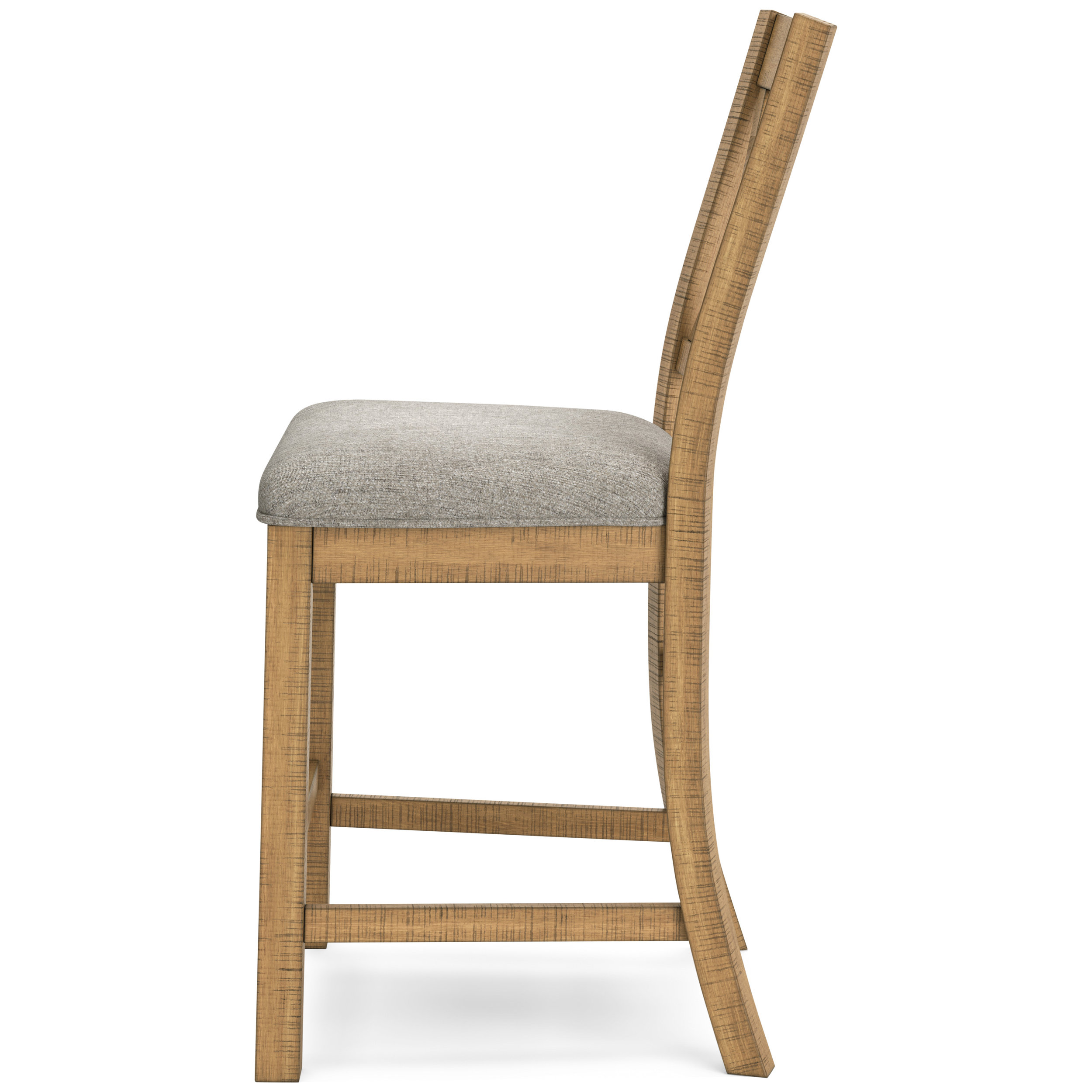 Havonplane Wood Barstool - Upholstered Bar Height | Sohomod