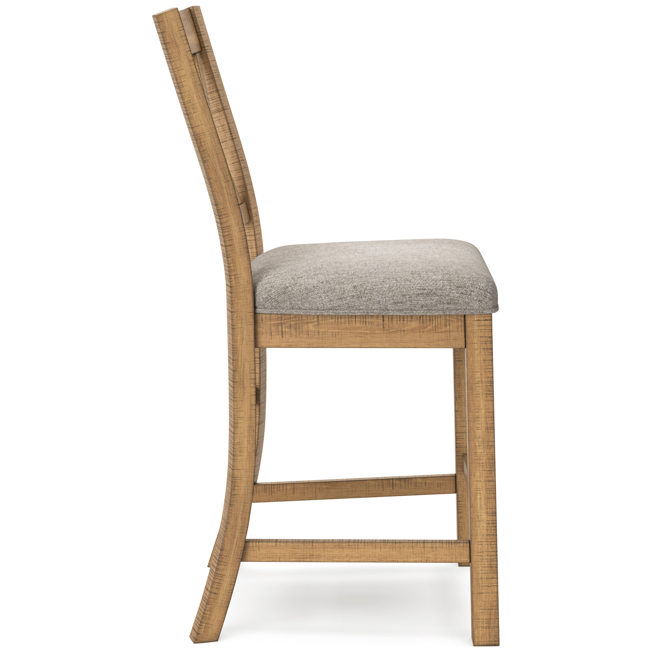 Havonplane Wood Barstool - Upholstered Bar Height | Sohomod