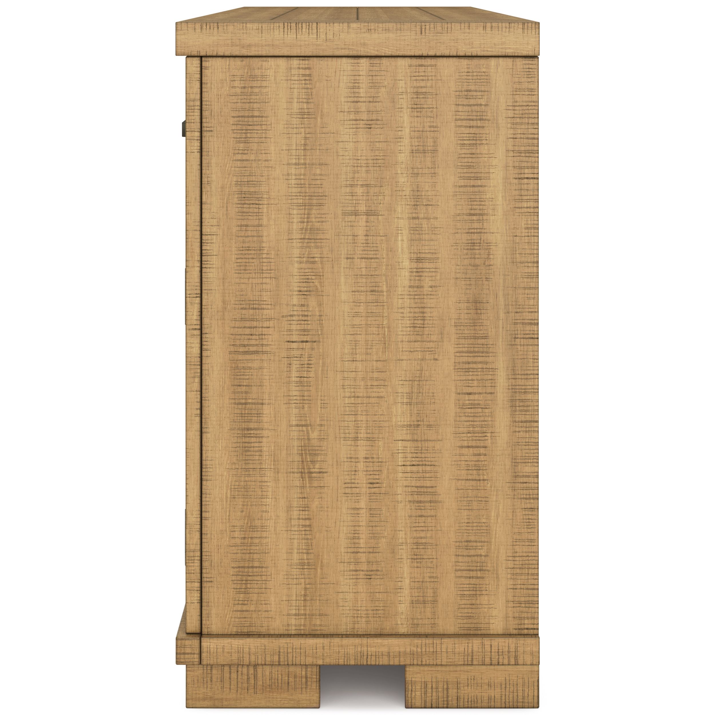 Havonplane Rustic Wood Dining Server - 4-Door Buffet Cabinet