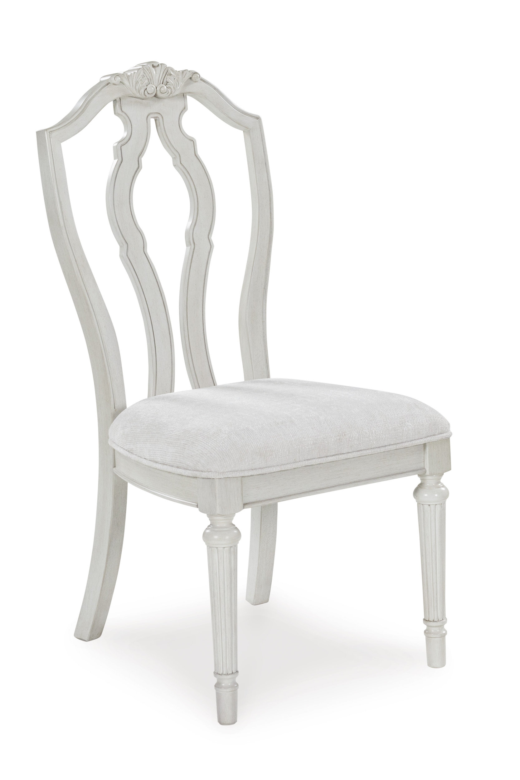 Montelaine Traditional Upholstered Dining Side Chair | Antique White