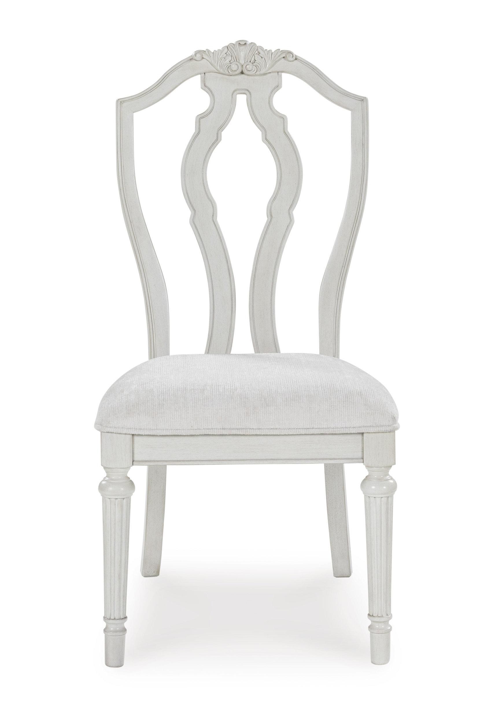 Montelaine Traditional Upholstered Dining Side Chair | Antique White