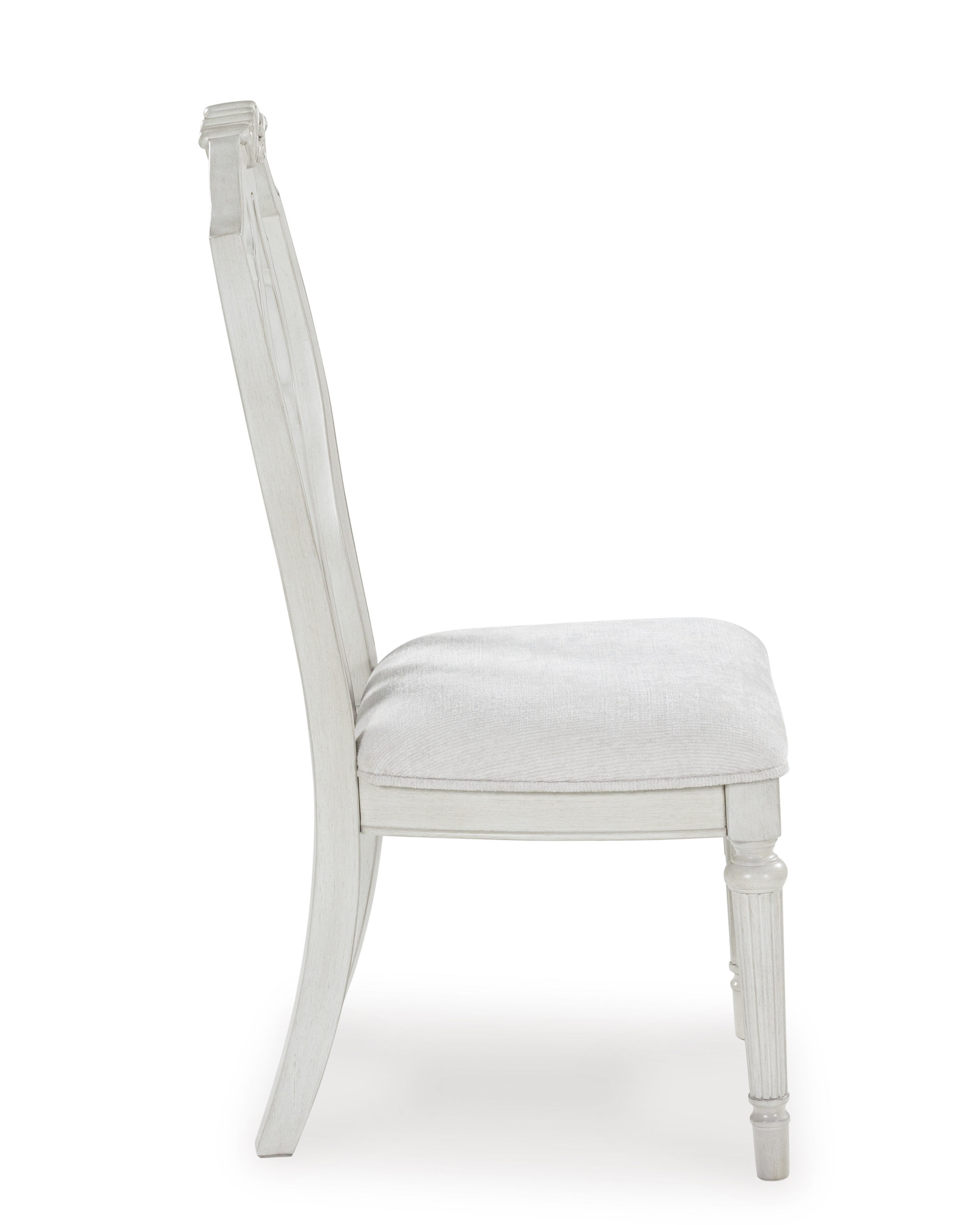 Montelaine Traditional Upholstered Dining Side Chair | Antique White