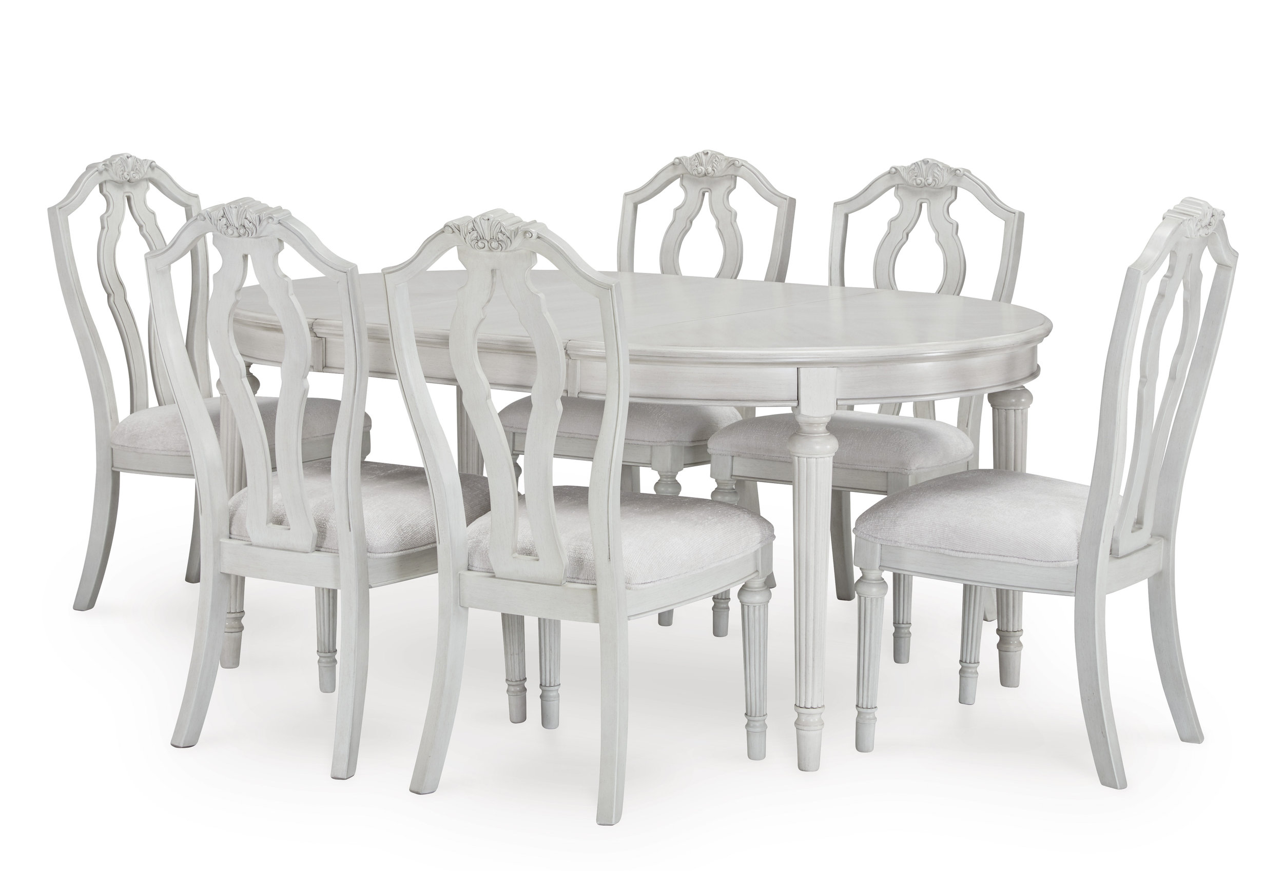 Montelaine Round Extendable Dining Set - Antique White | Ashley