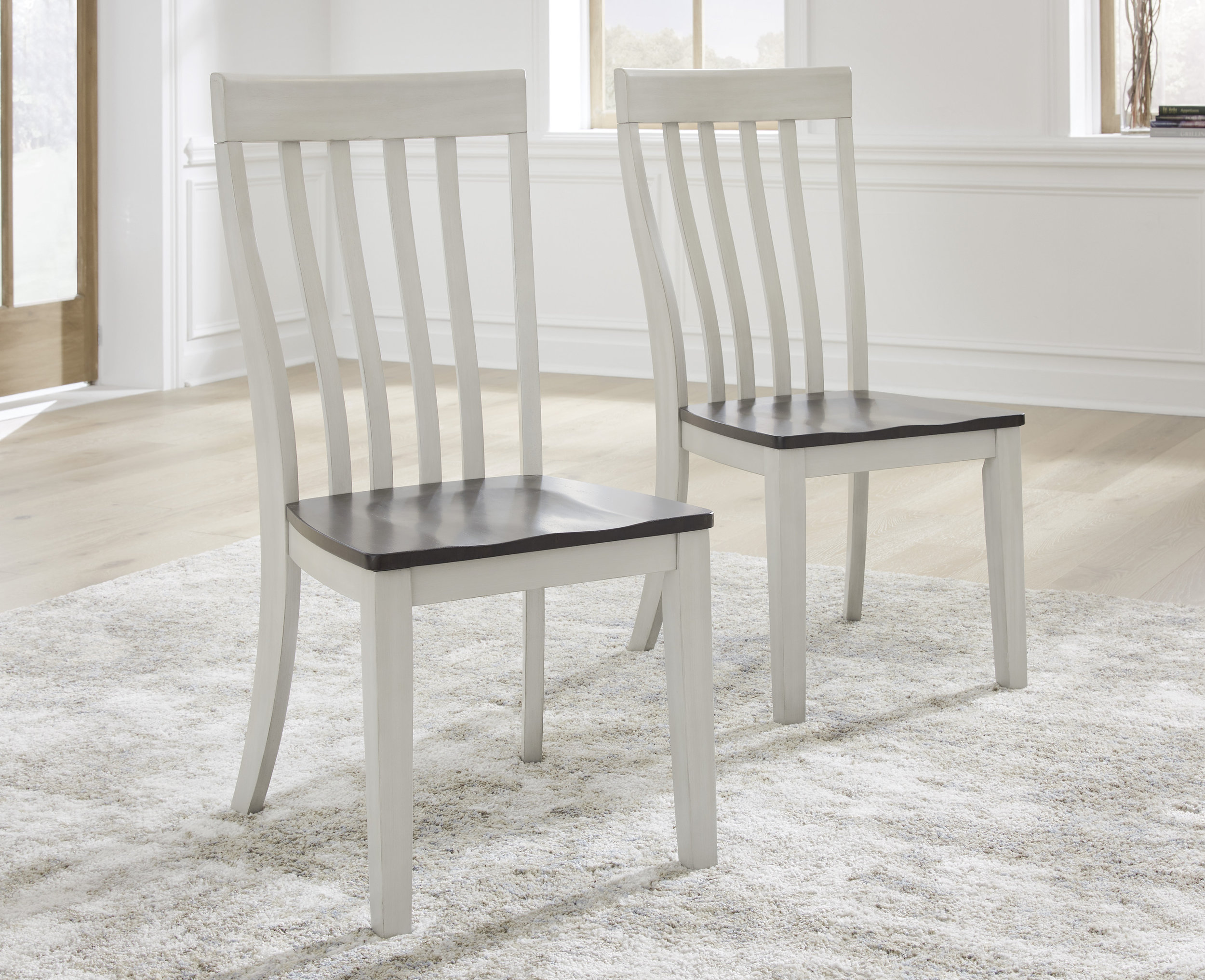 Darborn Upholstered Dining Side Chair | Gray & Brown Wood