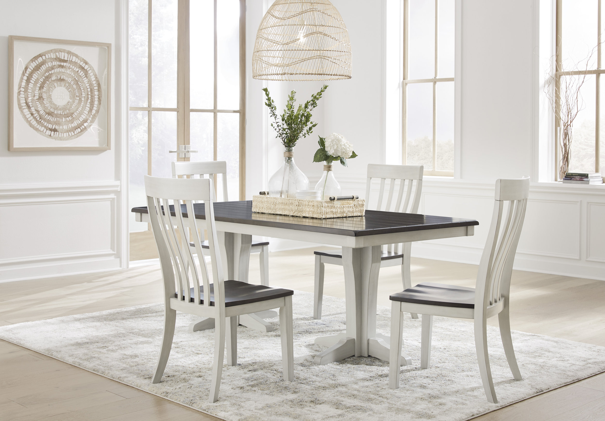 Darborn Upholstered Dining Side Chair | Gray & Brown Wood