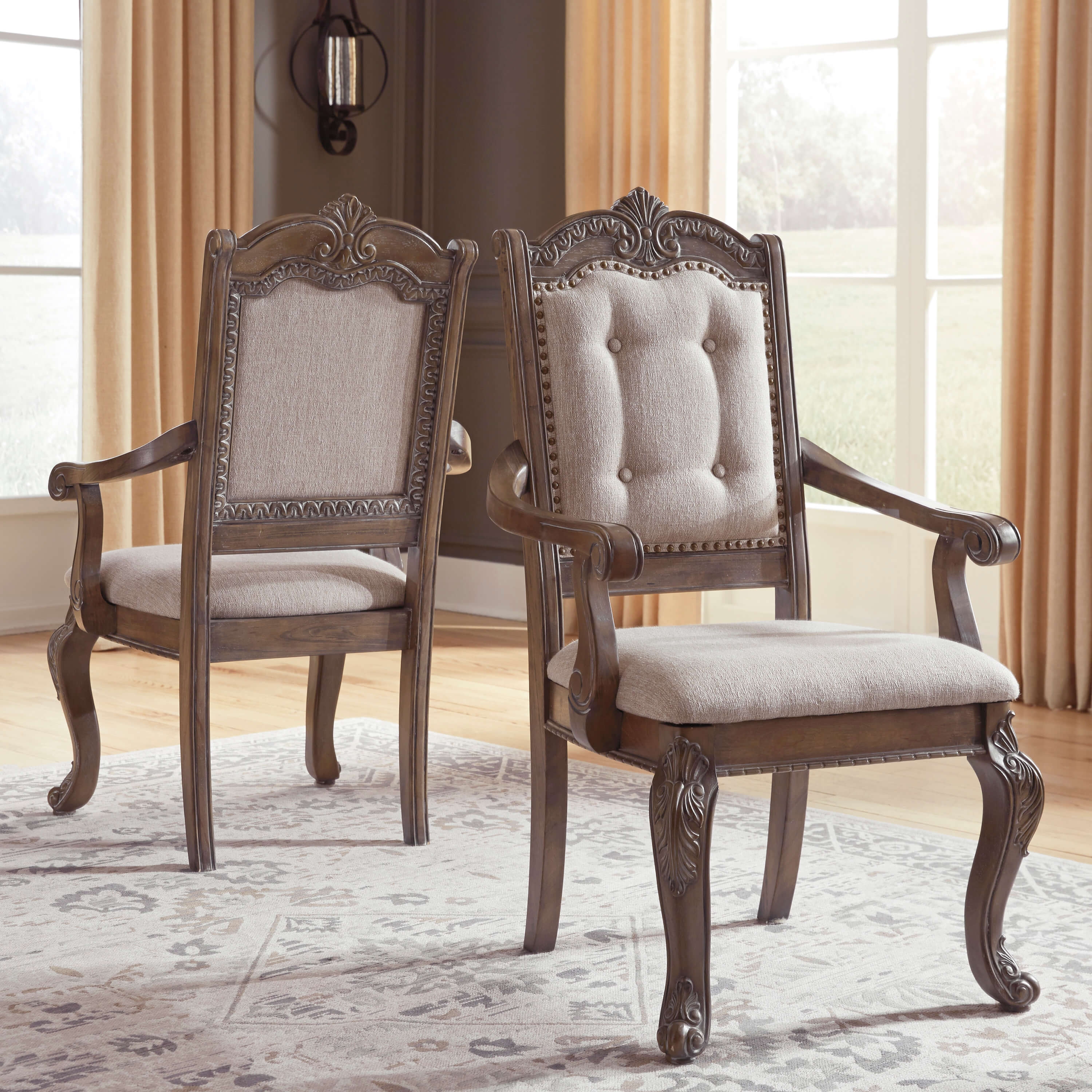 Charmond Fabric Tufted Dining Armchair