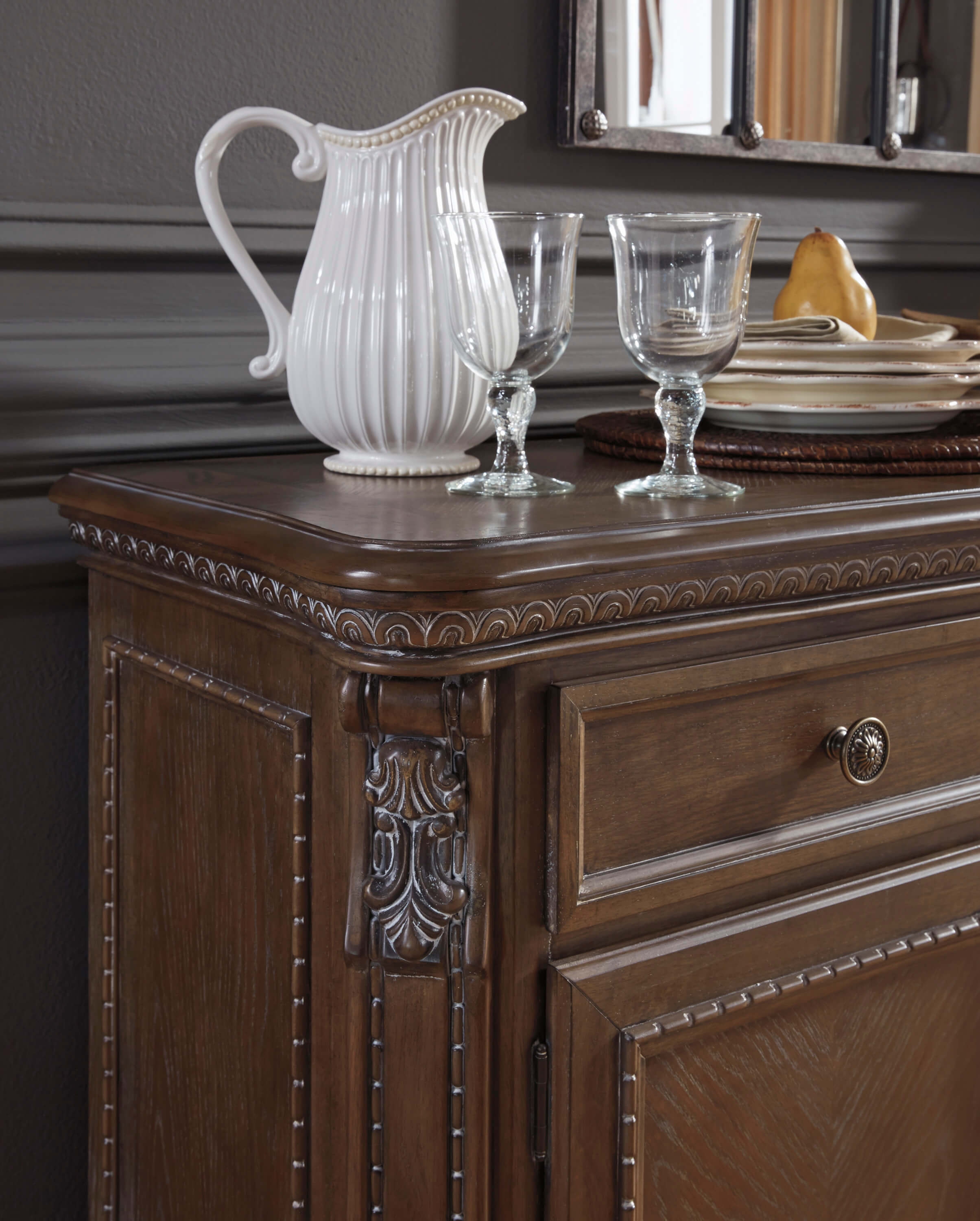 Charmond Wood 3-Door & Drawers Buffet