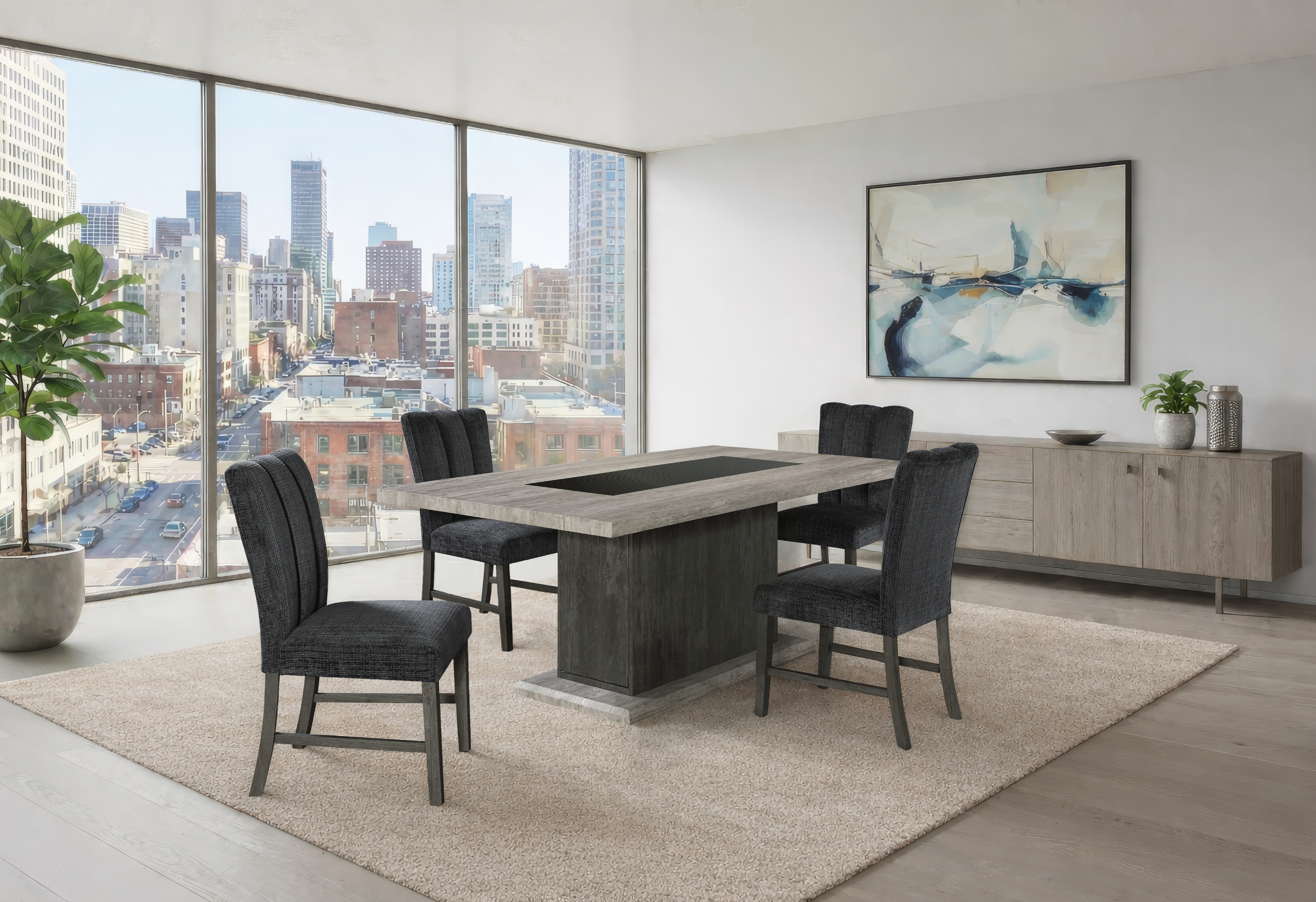 D8030 Rectangular Storage Dining Room Set