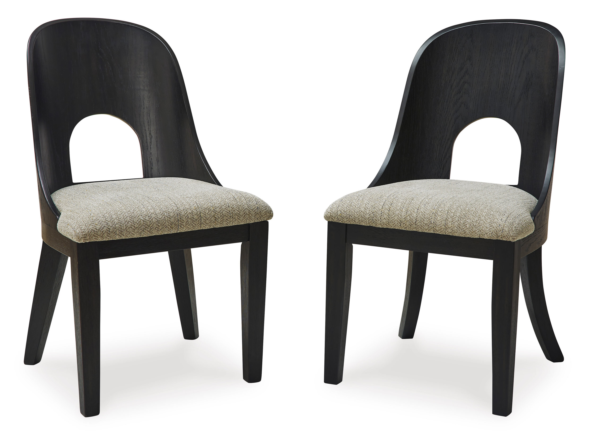 Rowanbeck Oval Wood Dining Set - Black Finish | Ashley Furniture