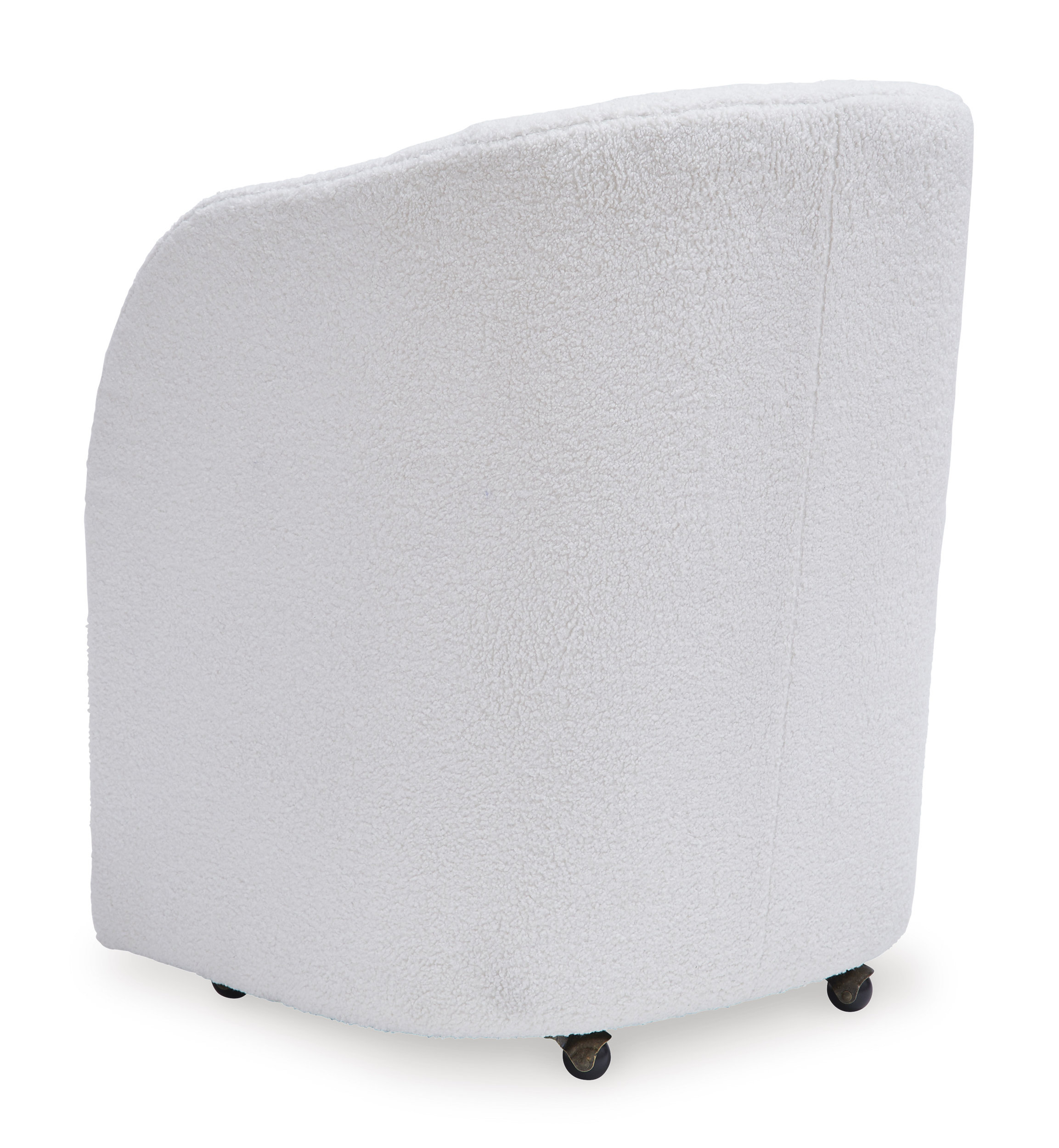 Rowanbeck Modern Upholstered Dining Arm Chair | Ivory Finish