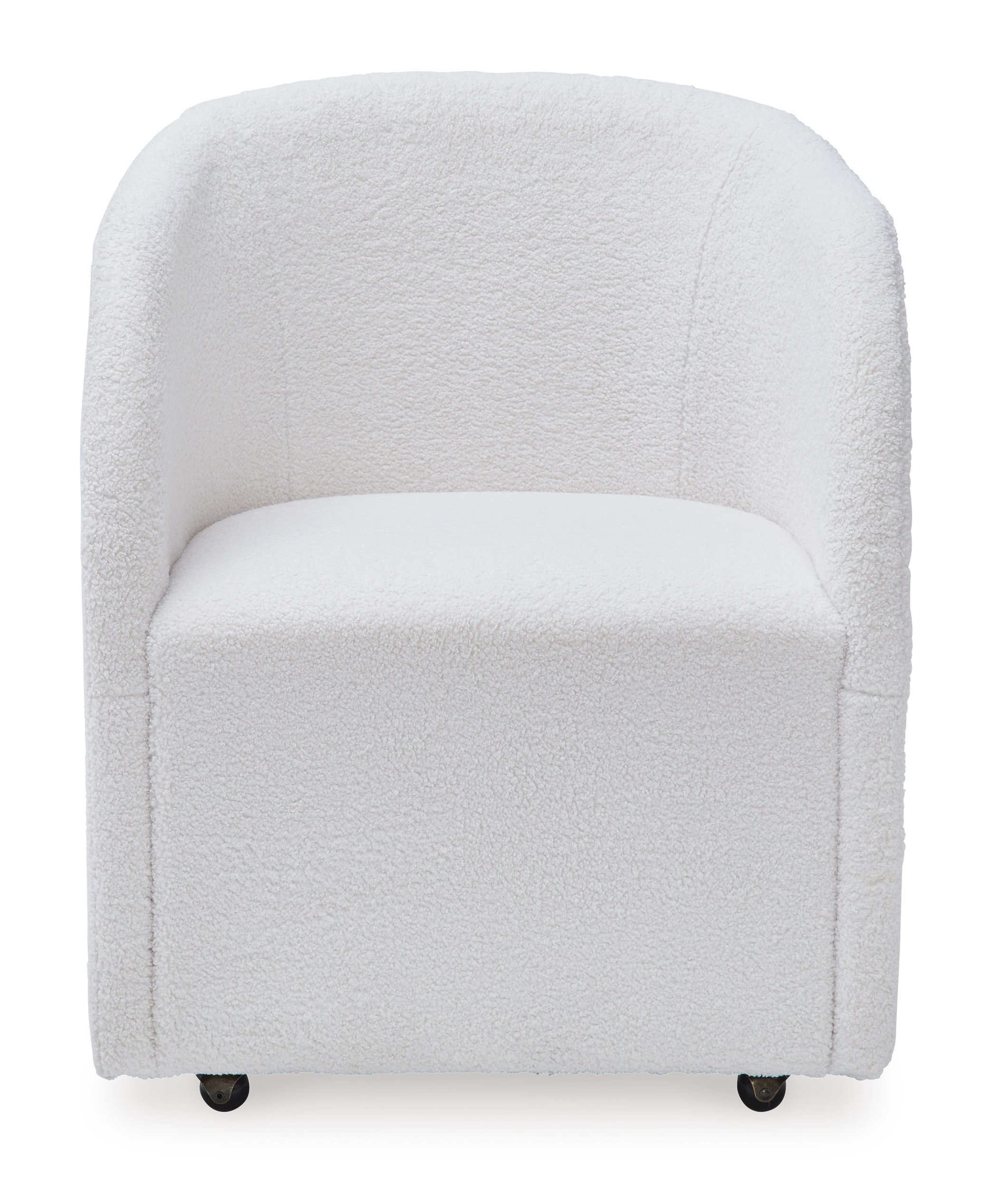 Rowanbeck Modern Upholstered Dining Arm Chair | Ivory Finish