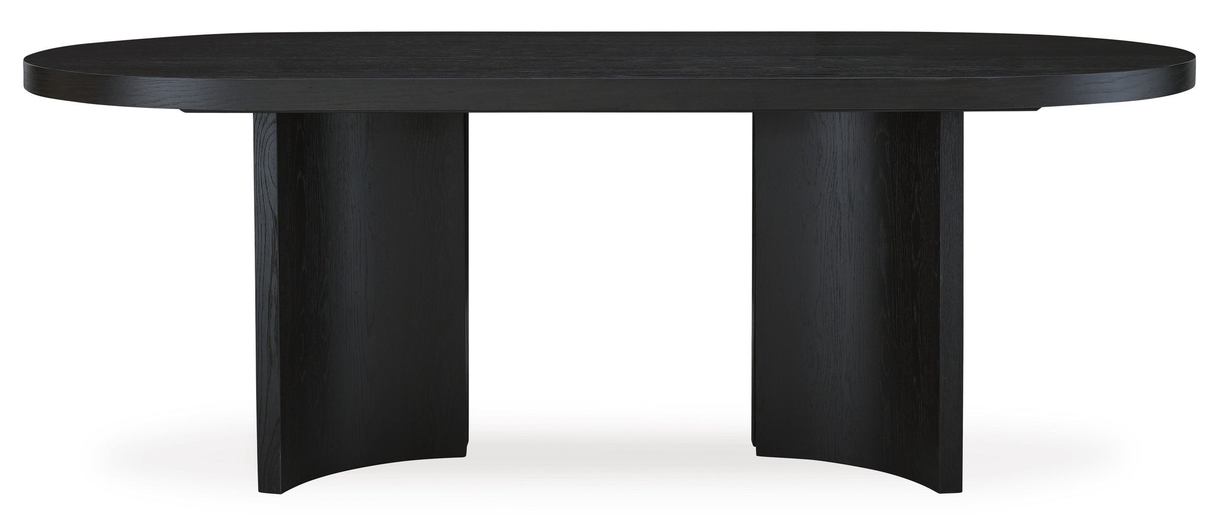 Rowanbeck Oval Wood Dining Set - Black Finish | Ashley Furniture
