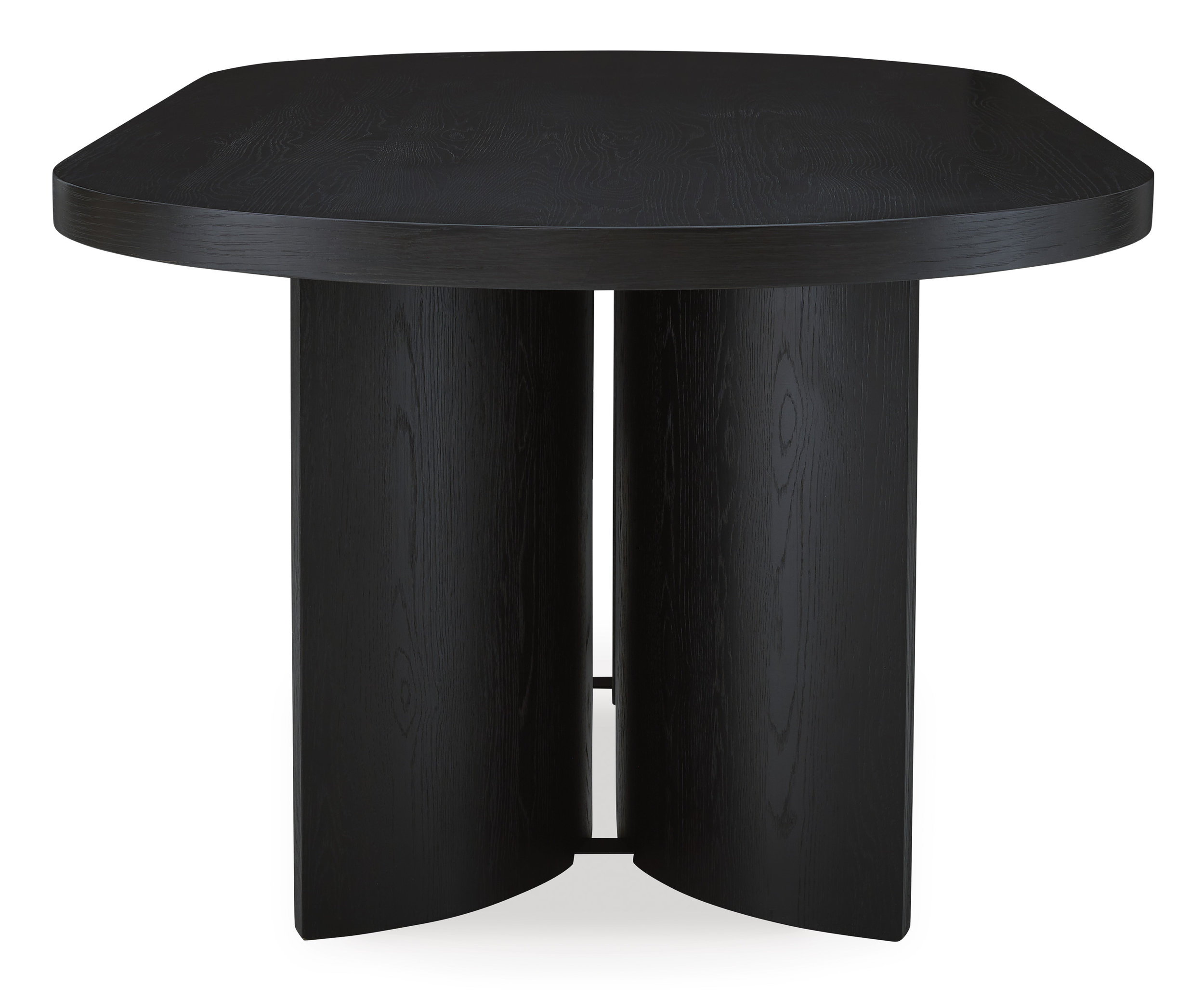 Rowanbeck Oval Wood Dining Set - Black Finish | Ashley Furniture