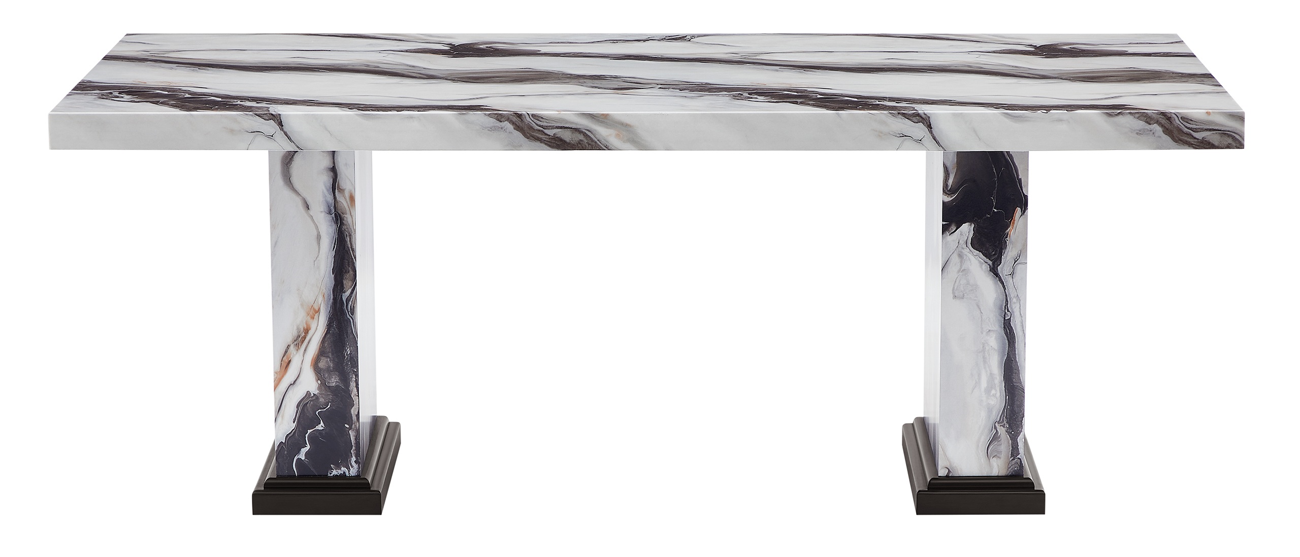 D8212 Faux Marble Rectangular Dining Table